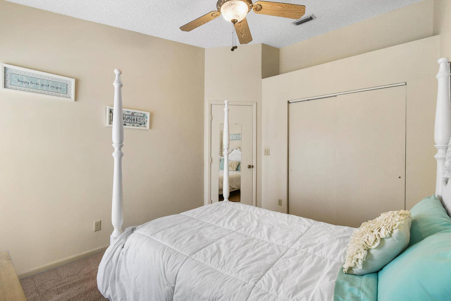 5266 Sapphire Valley, Boca Raton, FL 33486 Spacious guest bedroom featuring vaulted ceilings, abundant natural light, and a comfortable layout with ample closet space. A bright and inviting retreat for family or guests.