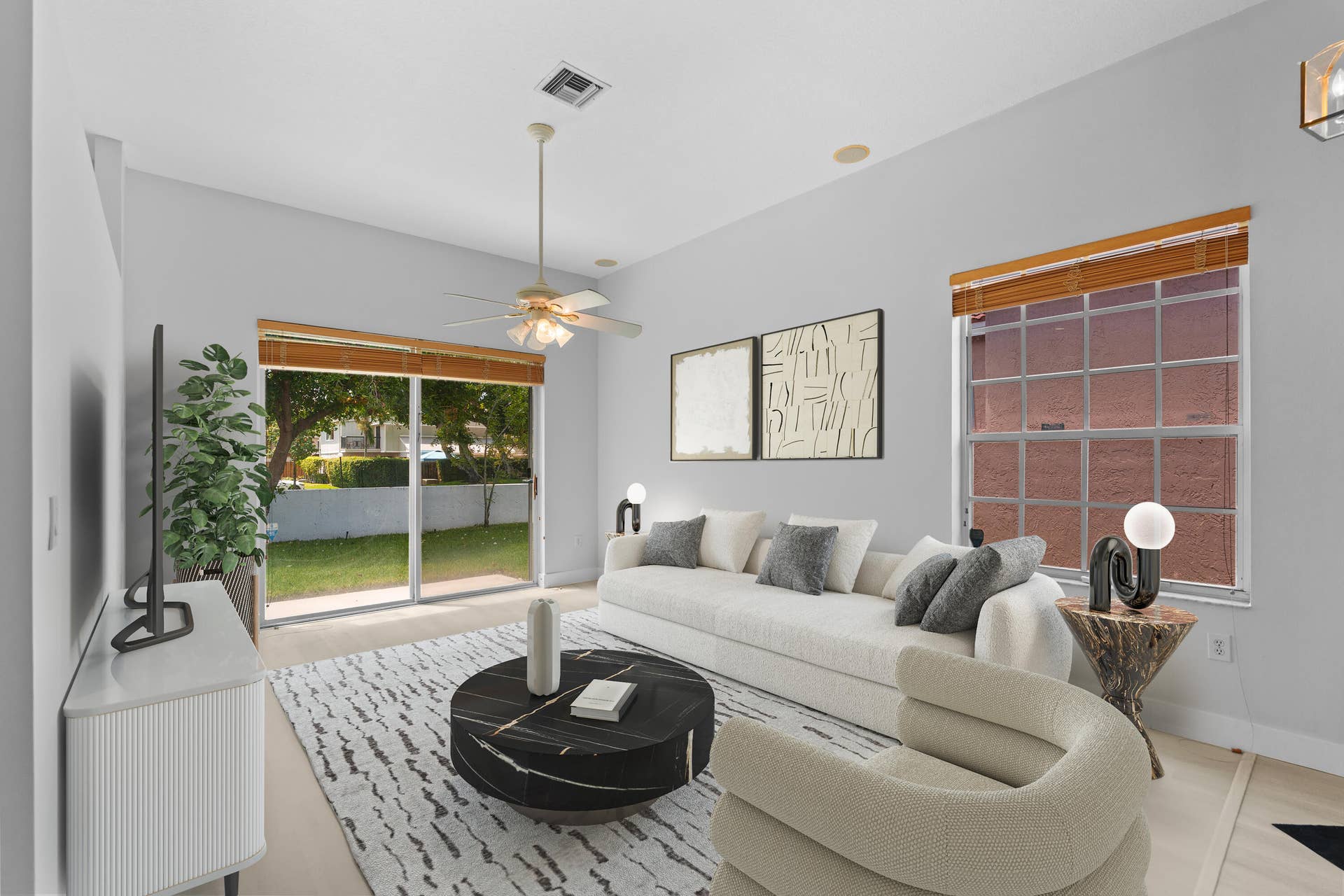 13452 NW 5th Court, Plantation, FL 33325 Livingroom is wired for surround sound.