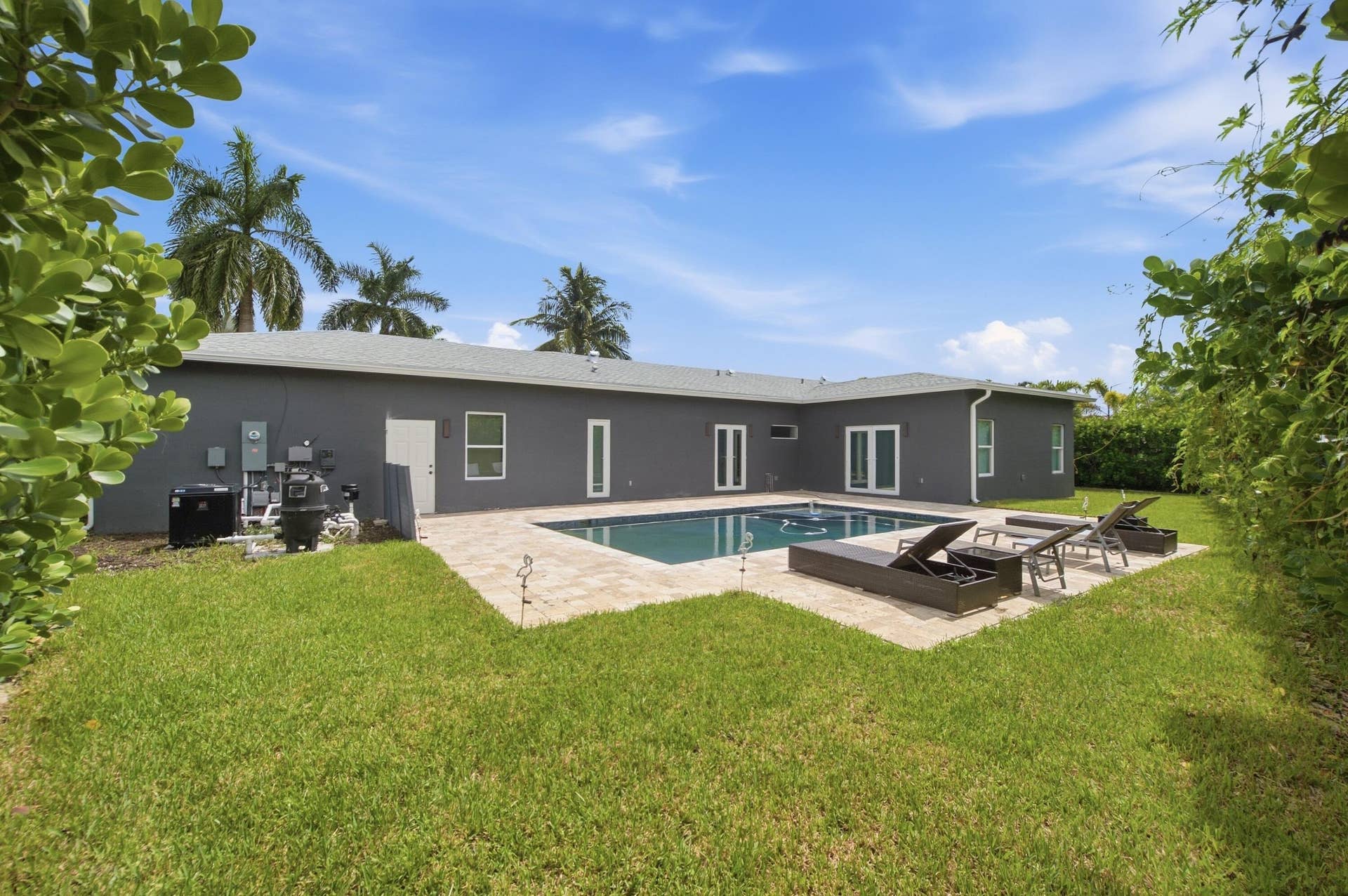 2801 NE 2nd Avenue, Wilton Manors, FL 33334 All Brand new pool equipment, hidden behind a grey wall.