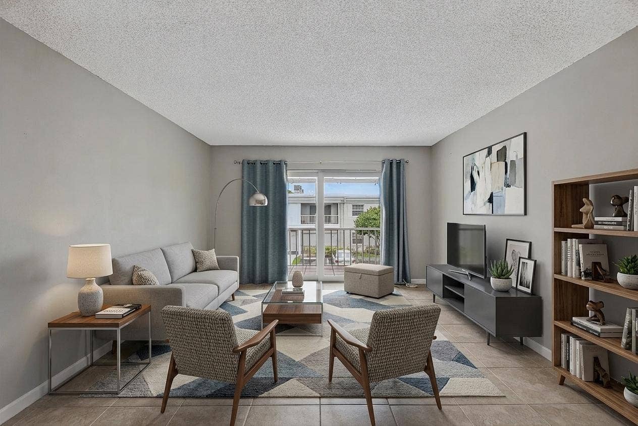 6345 Bay Club Drive, #3, Fort Lauderdale, FL 33308 Living Room staged