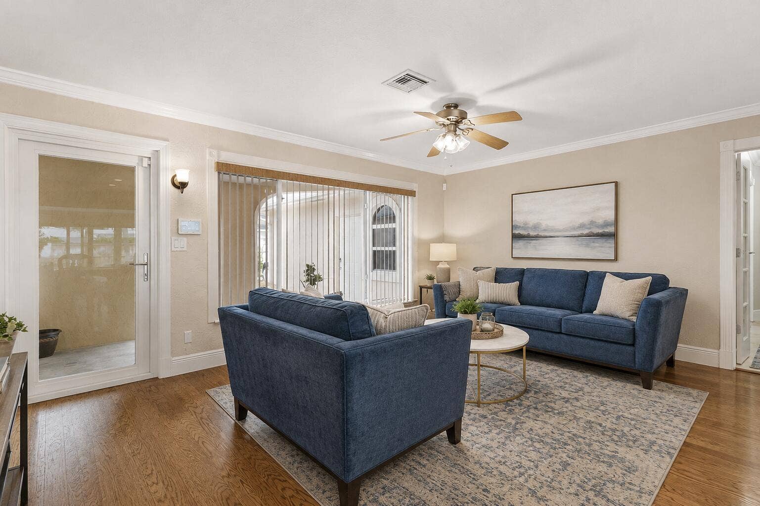 2070 NE 63rd Street, Fort Lauderdale, FL 33308 Virtually Staged Living Room