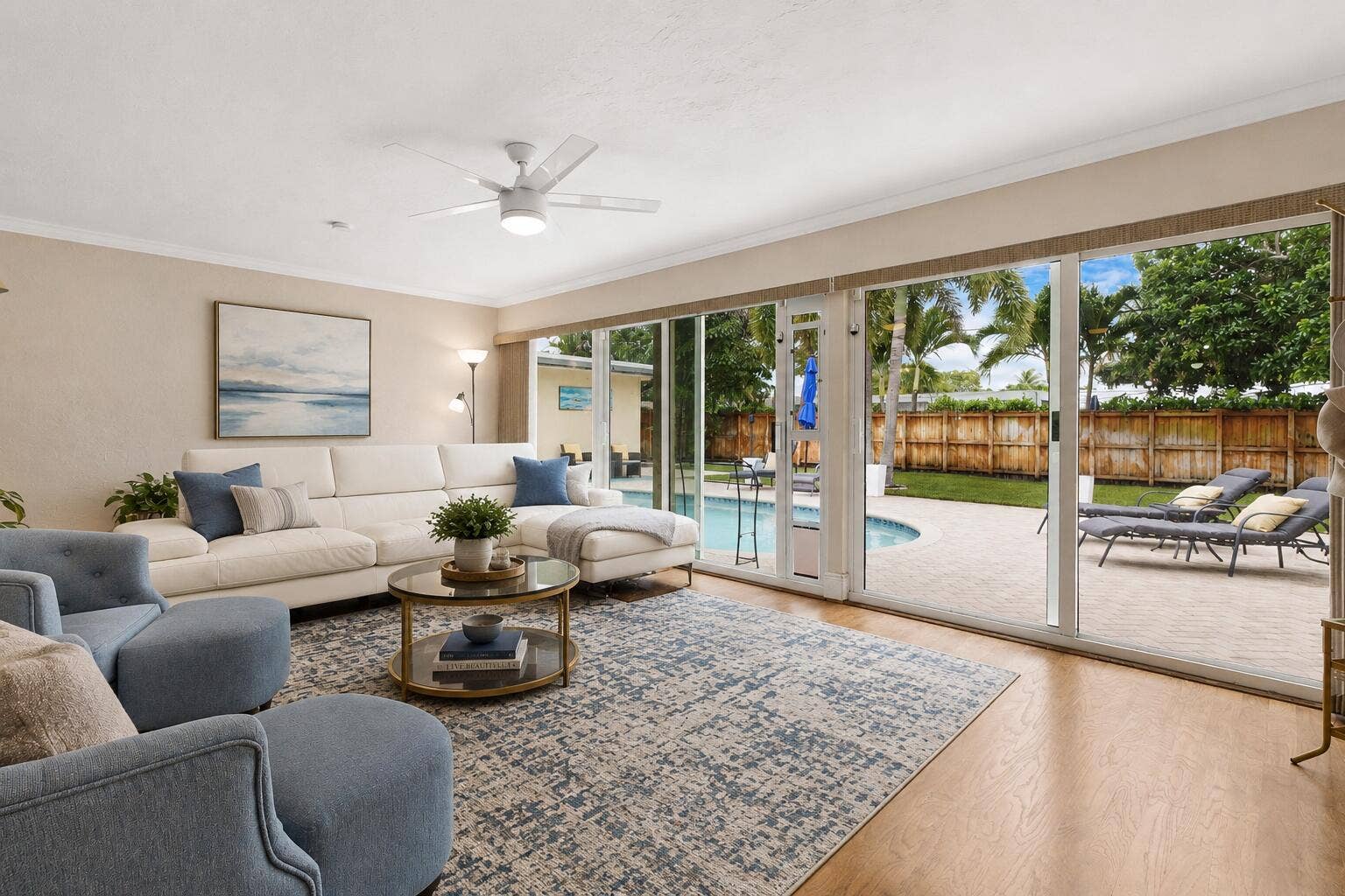 2070 NE 63rd Street, Fort Lauderdale, FL 33308 Virtually Staged Family Room