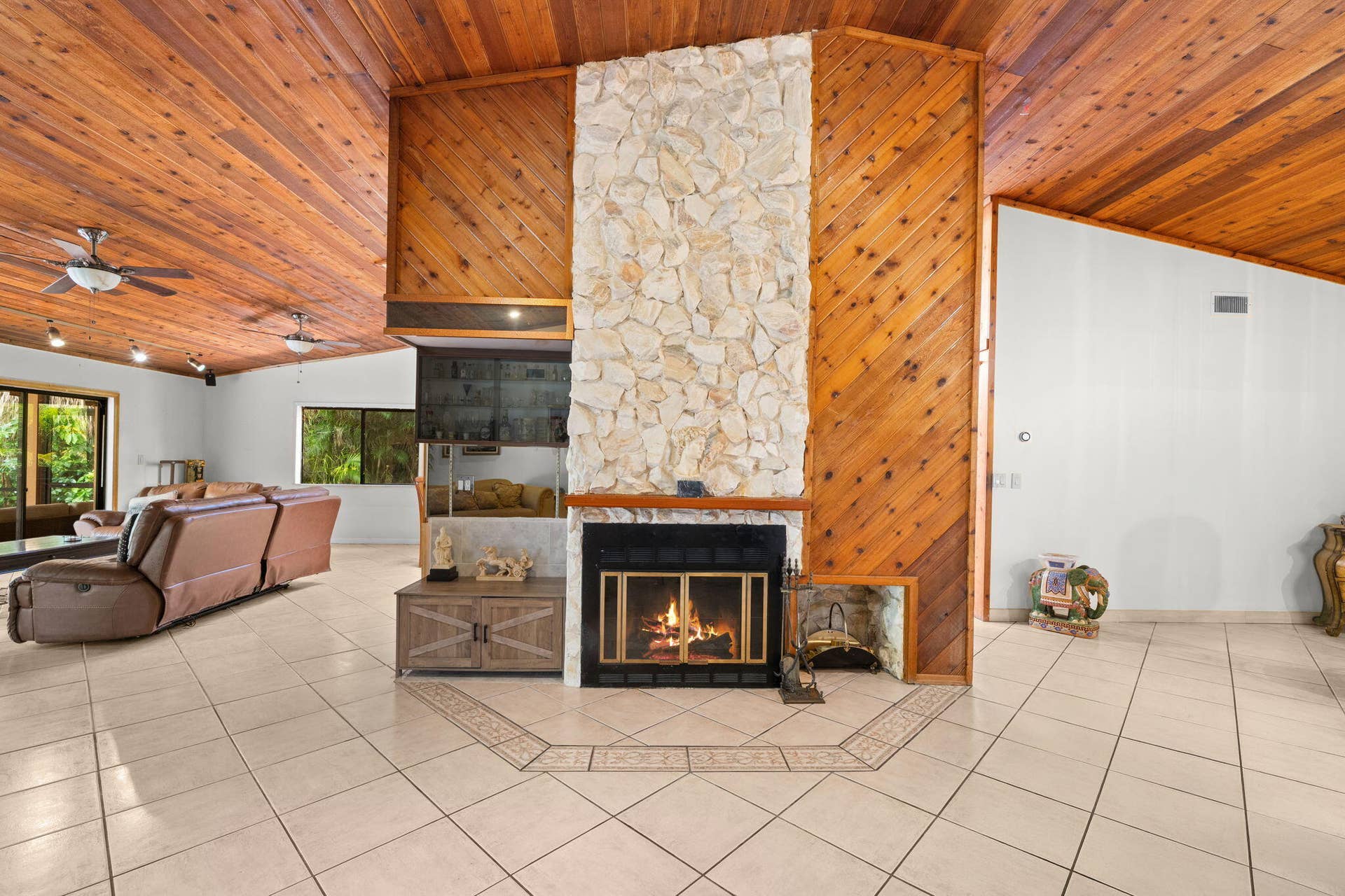 Wood Burning Fireplace