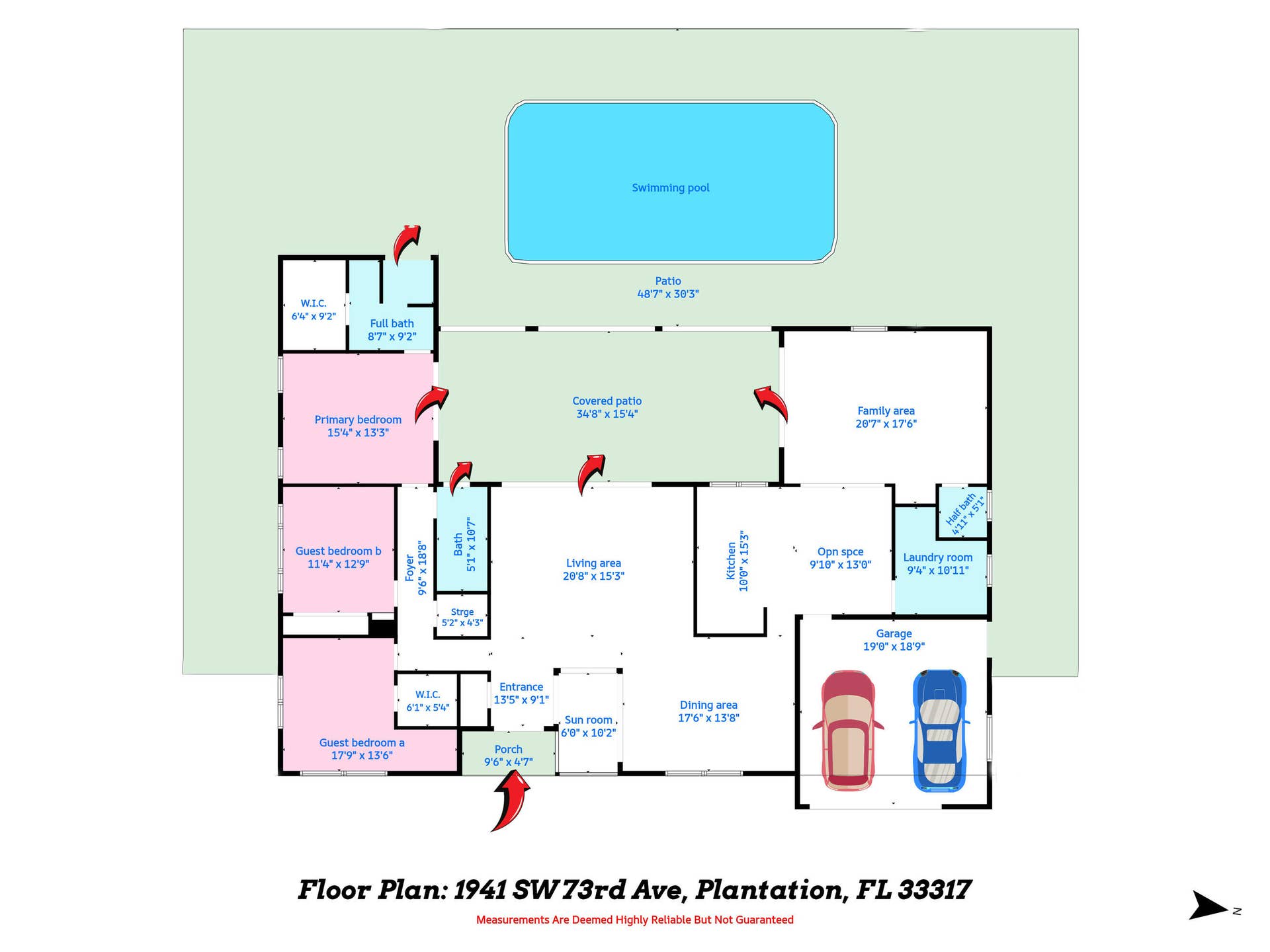 1941 SW 73rd Avenue, Plantation, FL 33317 3 Floor Plan