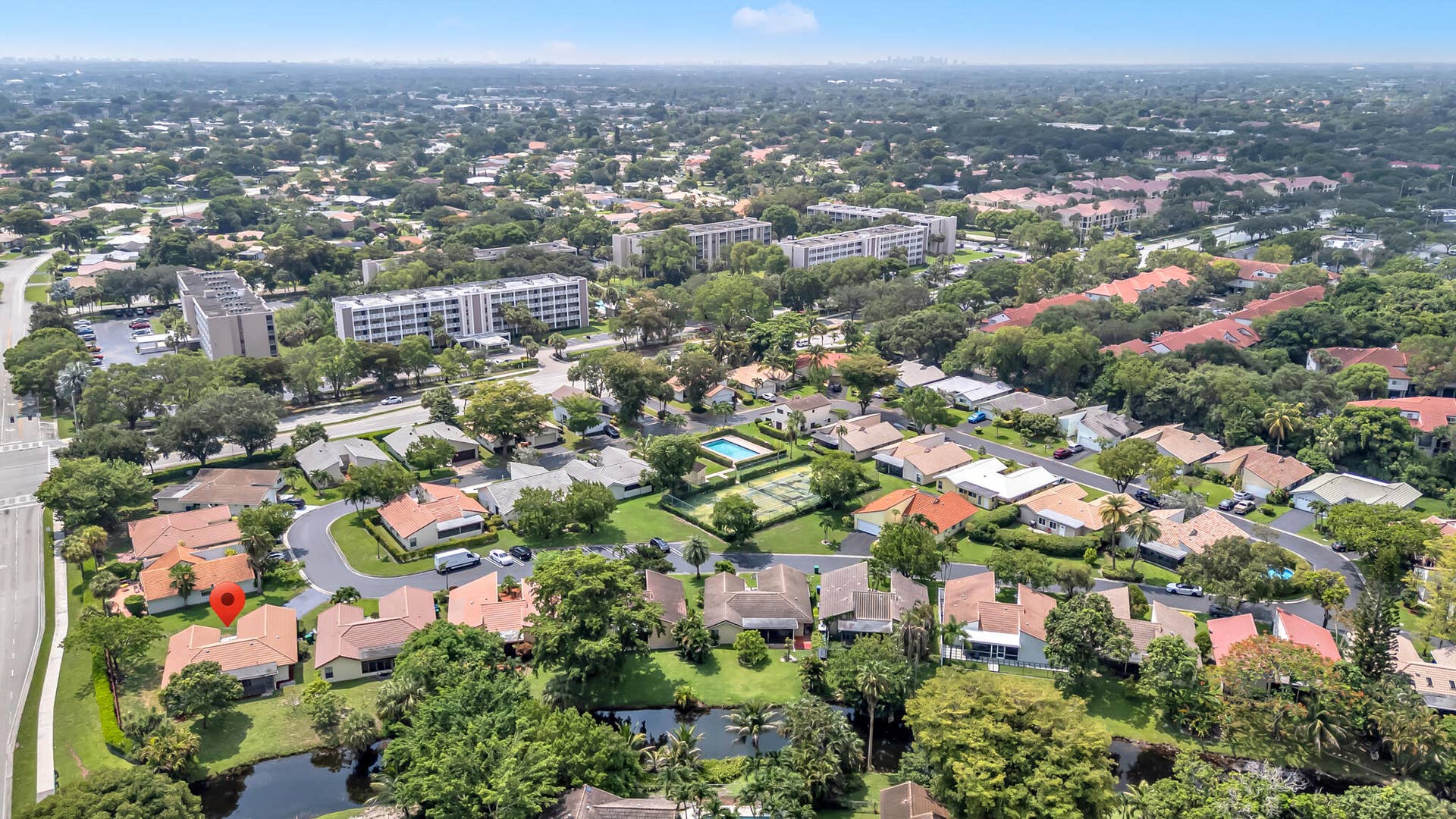 AERIAL VIEW EAST OF SPRING CIRCLE VILLAS