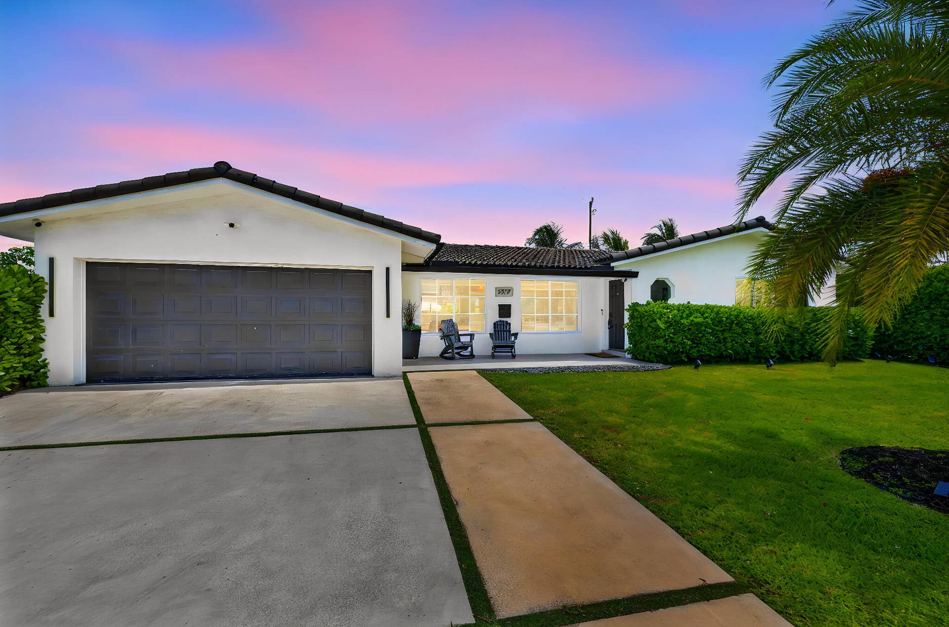 2917 NE 35th Court, Lighthouse Point, FL 33064 Dusk - virtually staged.