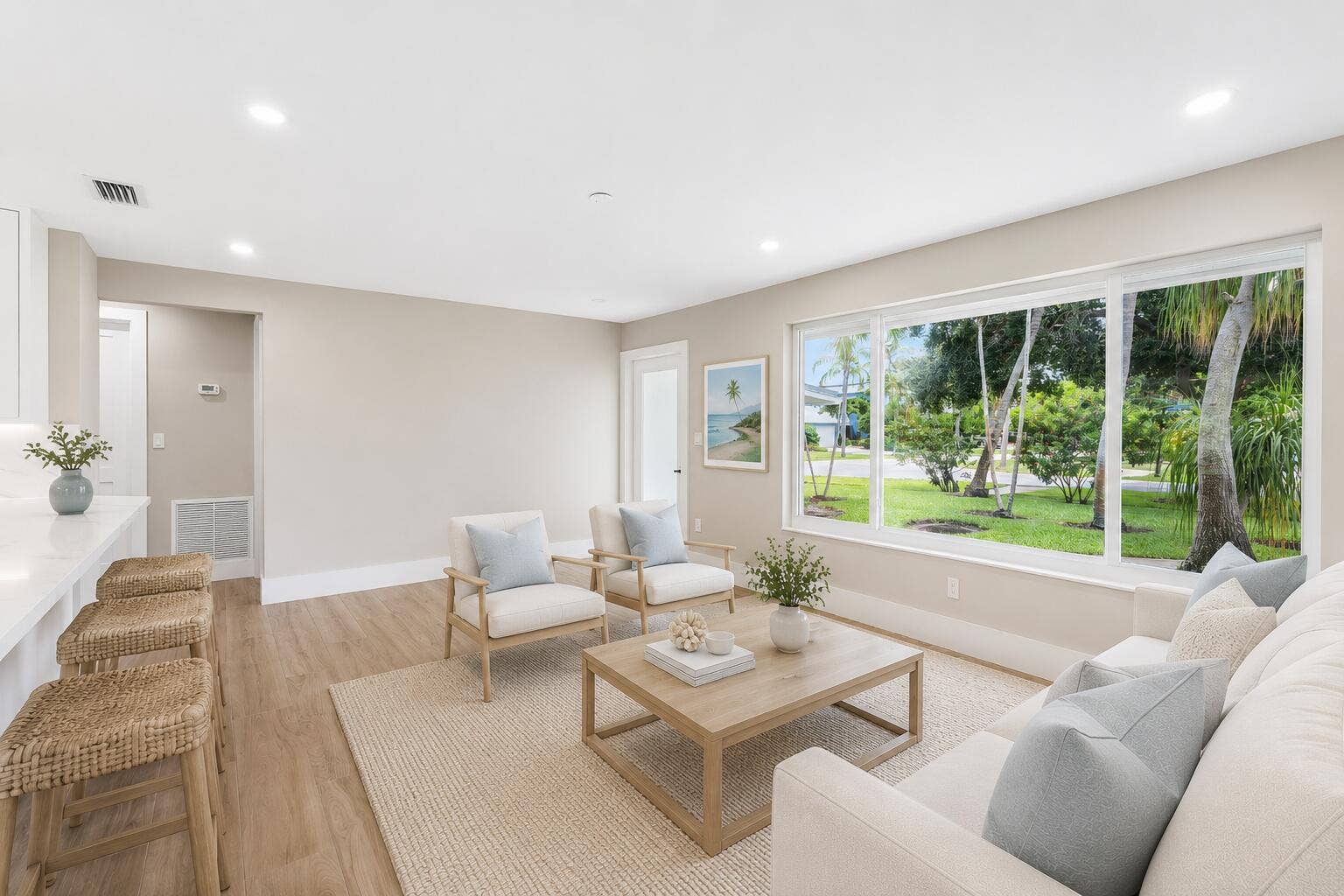 945 Westwind Drive, North Palm Beach, FL 33408 Living room virtually staged