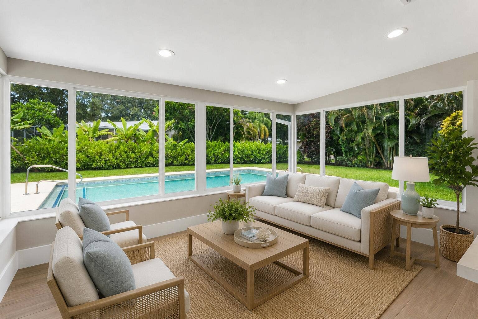 945 Westwind Drive, North Palm Beach, FL 33408 Florida room virtually staged