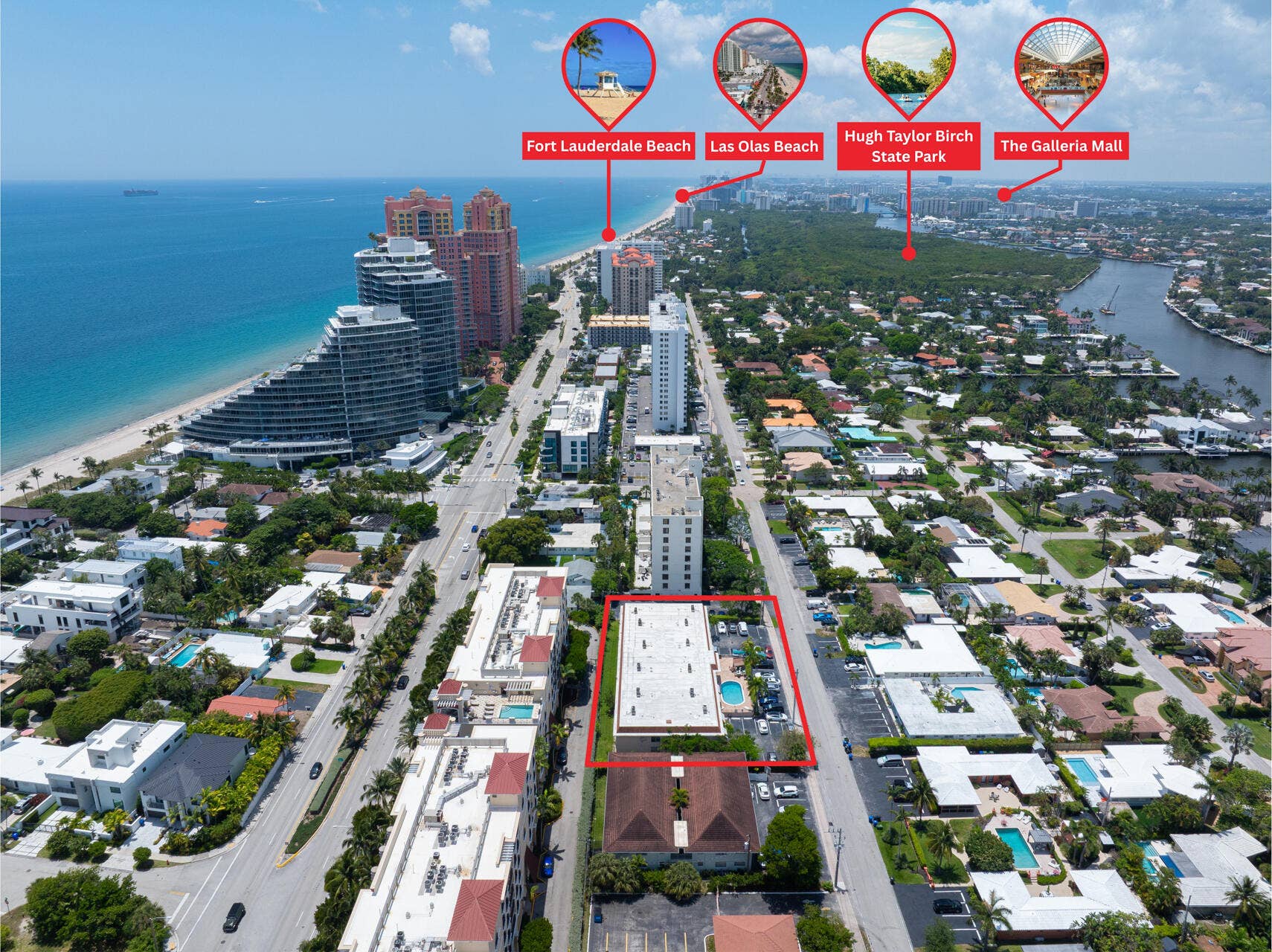 Located near shopping beach dining