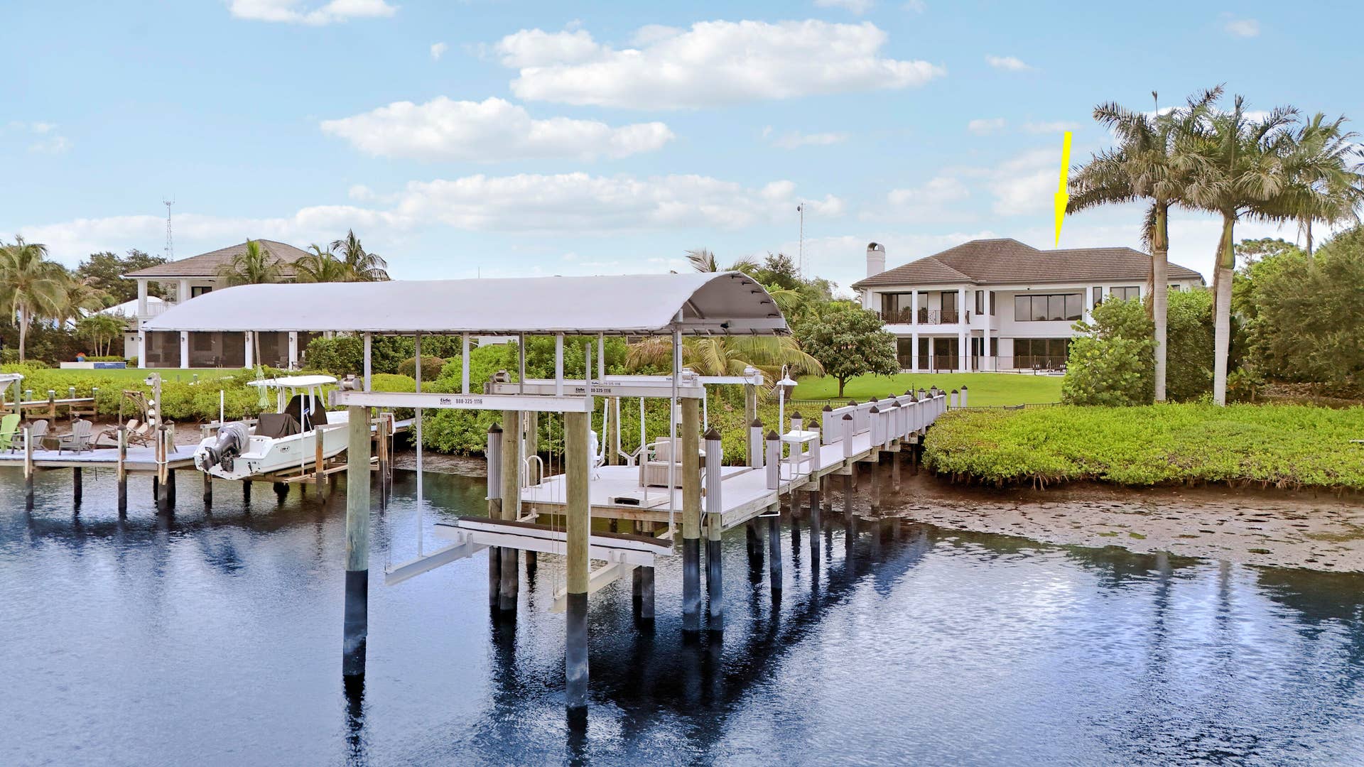 18411 SE Lakeside Drive, Jupiter, FL 33469 Dock View to home
