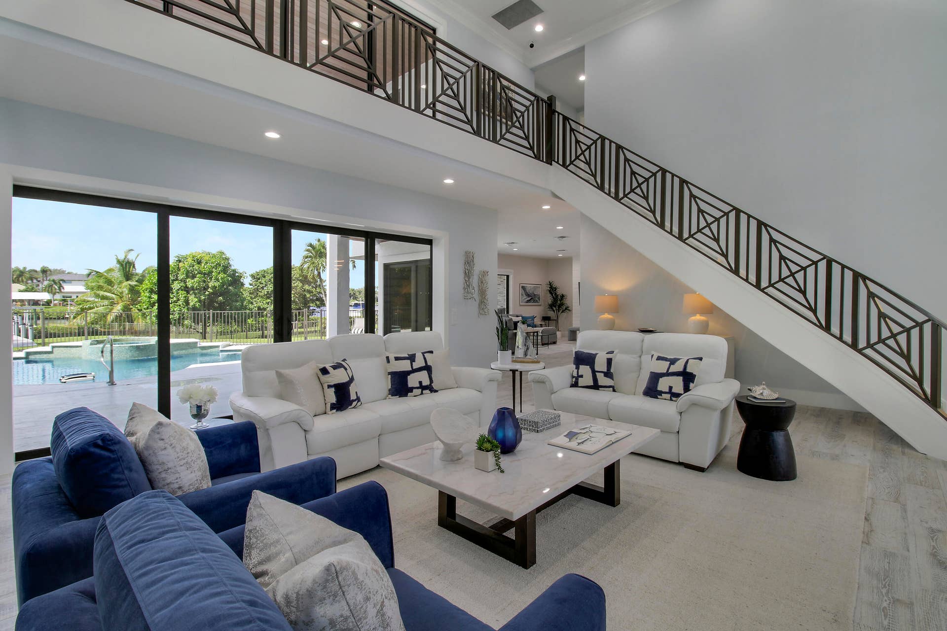 18411 SE Lakeside Drive, Jupiter, FL 33469 Front Living with Vaulted Ceilings