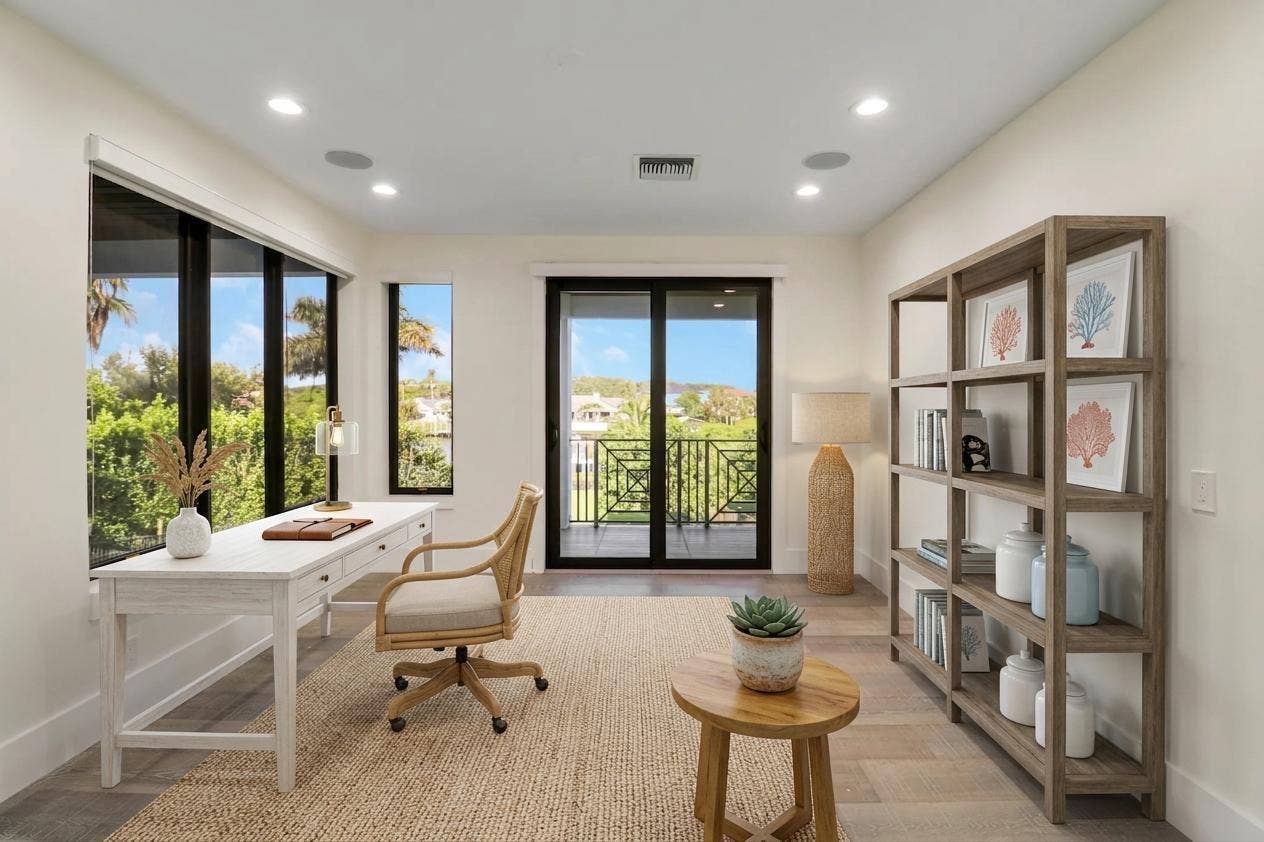 18411 SE Lakeside Drive, Jupiter, FL 33469 Virtually Staged Office with Balcony
