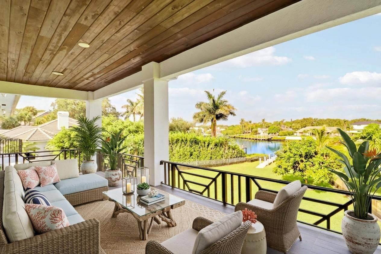 18411 SE Lakeside Drive, Jupiter, FL 33469 Virtually Staged Primary Balcony
