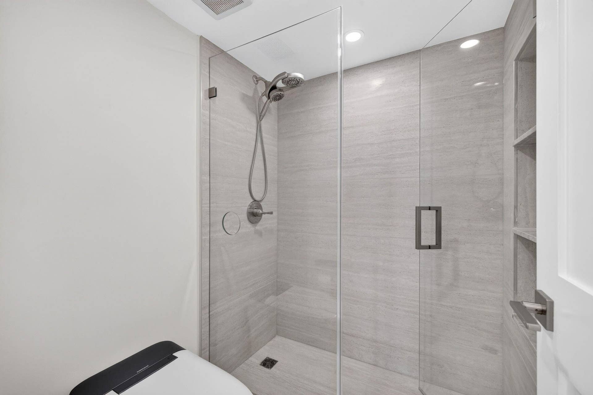 Primary bath with private room for toilet and shower