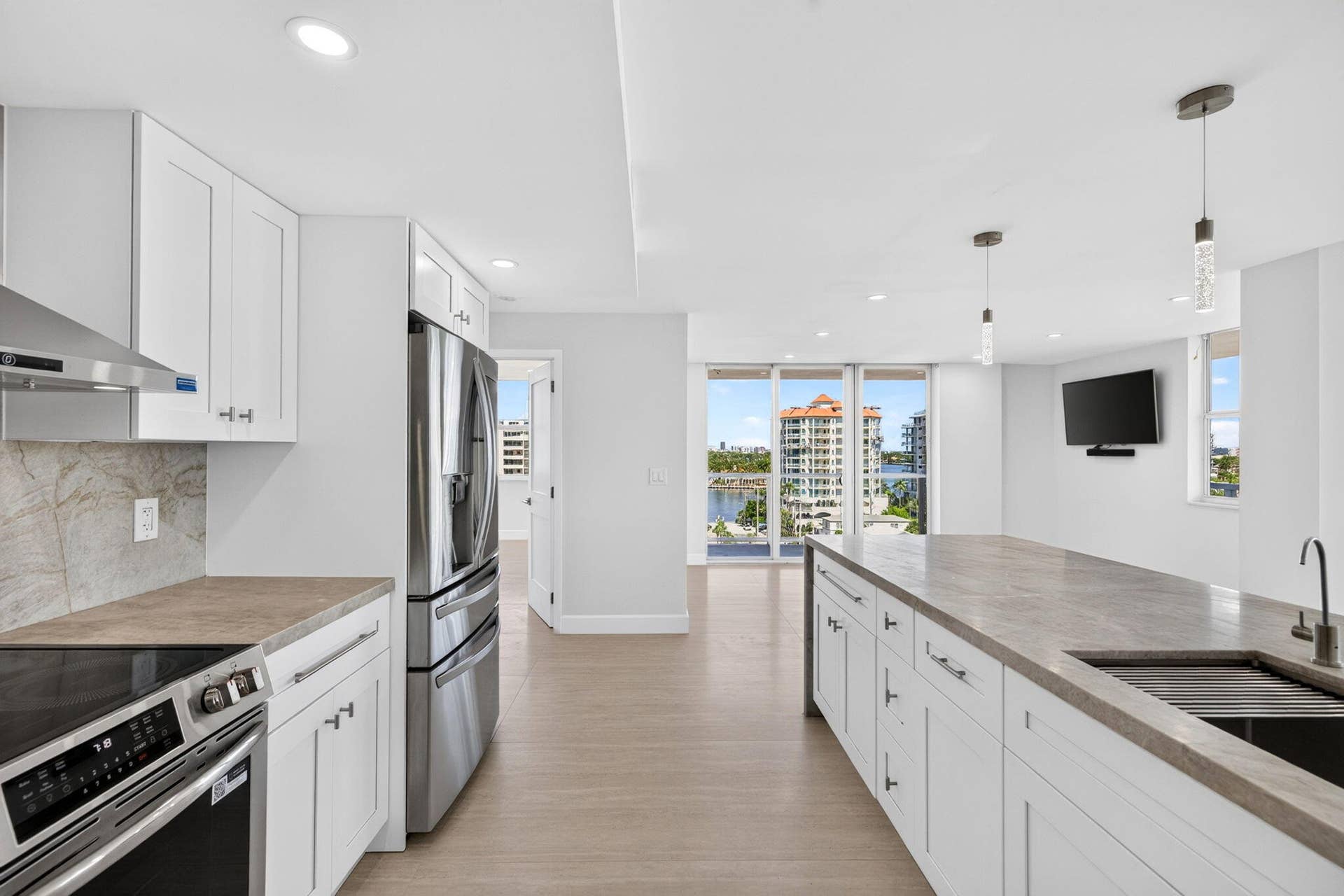 Kitchen with views