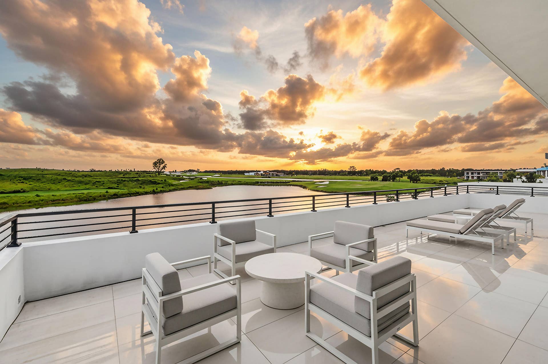 10959 Monte Rosa Drive, Palm Beach Gardens, FL 33412 Sunset from Second Floor Terrace