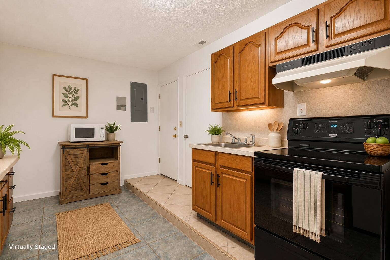 Virtually Staged Studi Kitchen