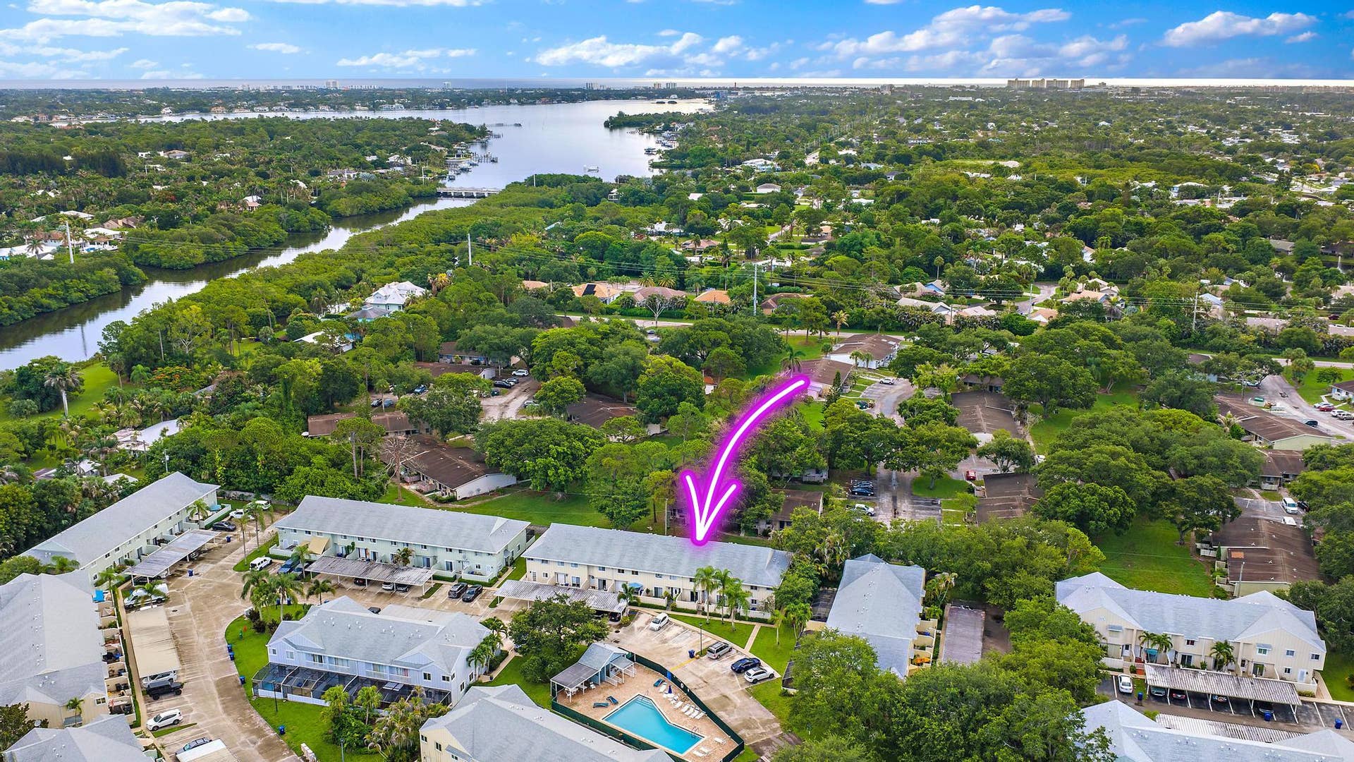 6158 Riverwalk Lane, #6, Jupiter, FL 33458 Aerial View