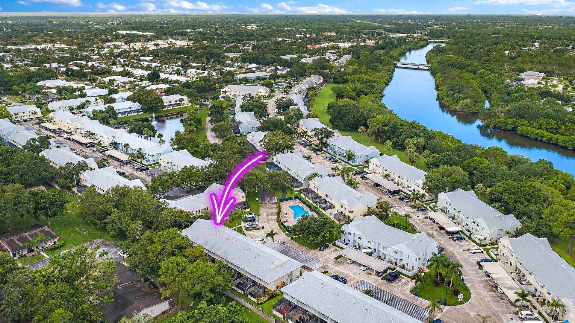 6158 Riverwalk Lane, #6, Jupiter, FL 33458 Aerial View