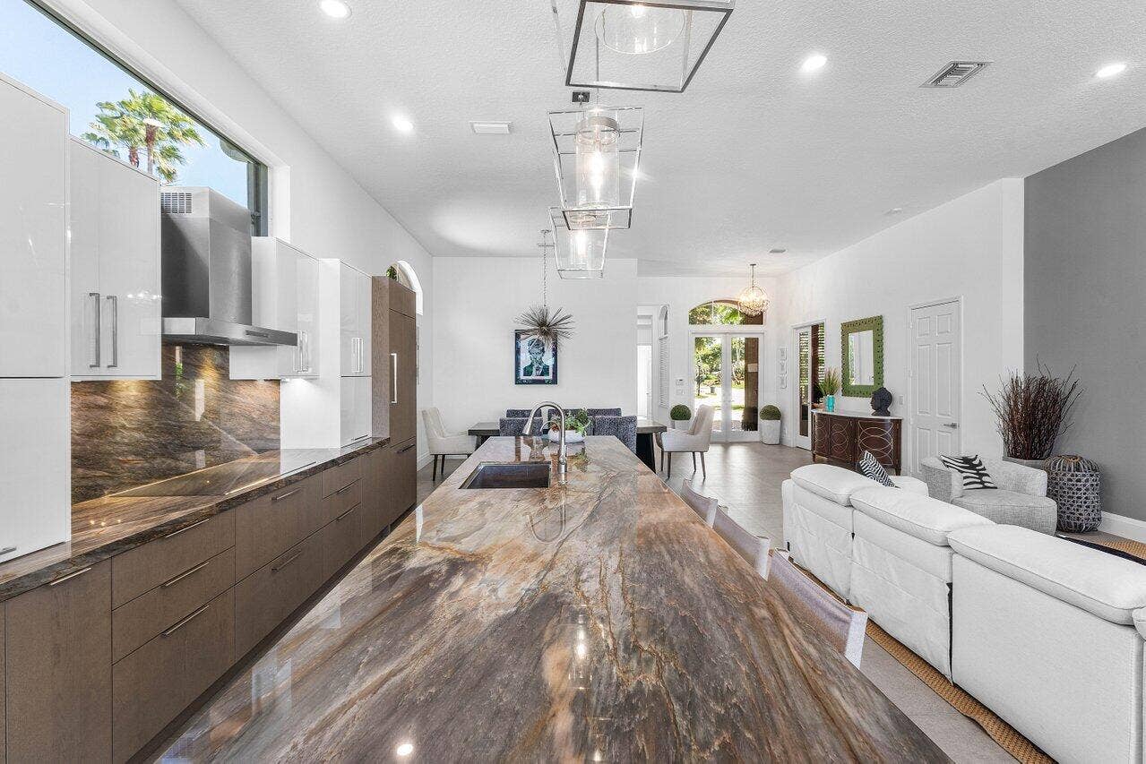 Stunning Quartzite Counters & Backsplash
