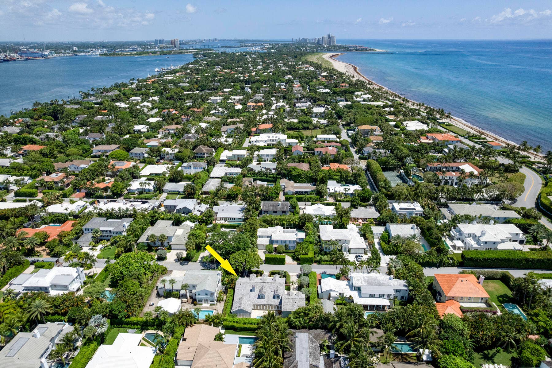 Aerial north of home