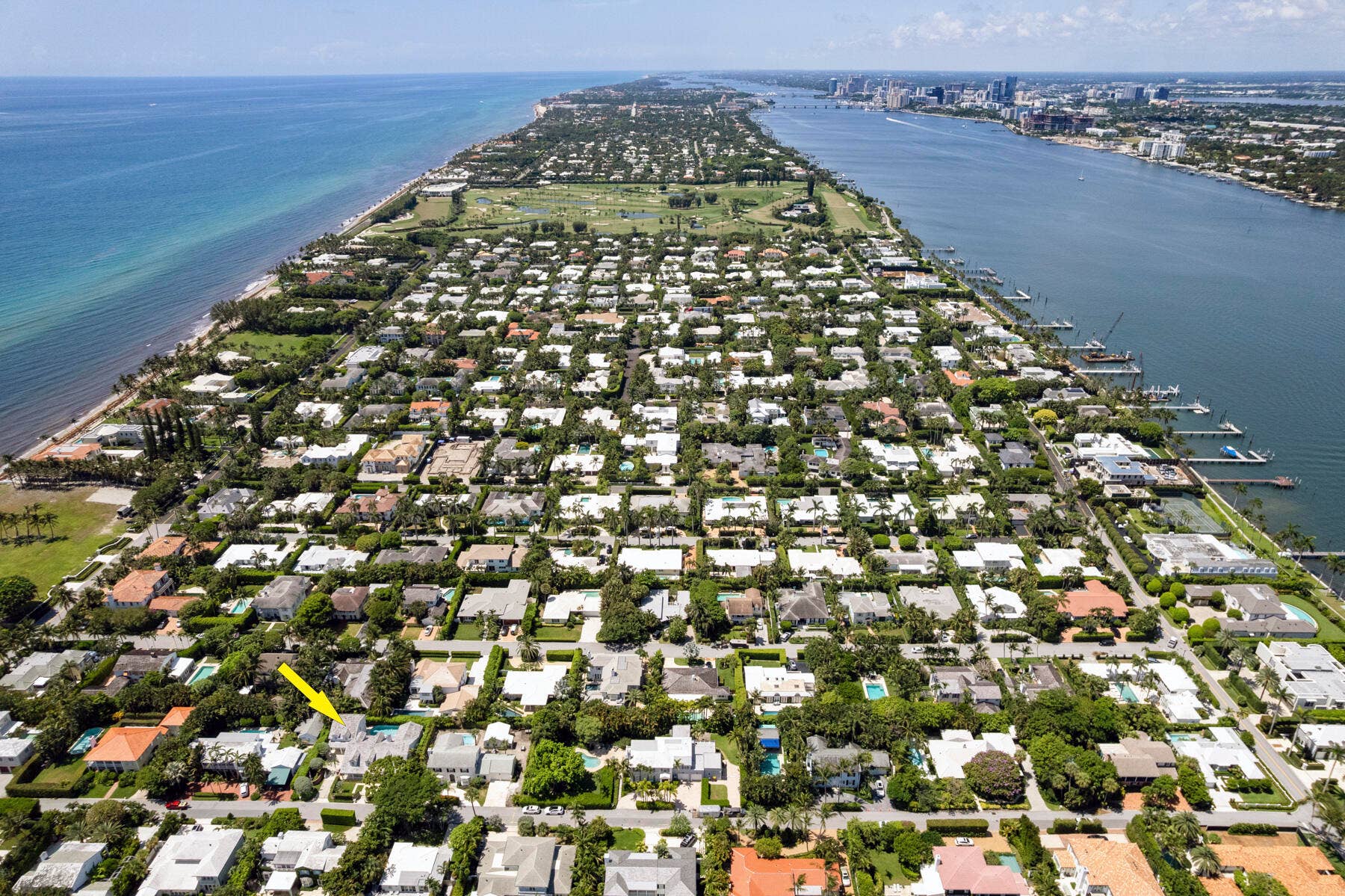 Aerial south of home