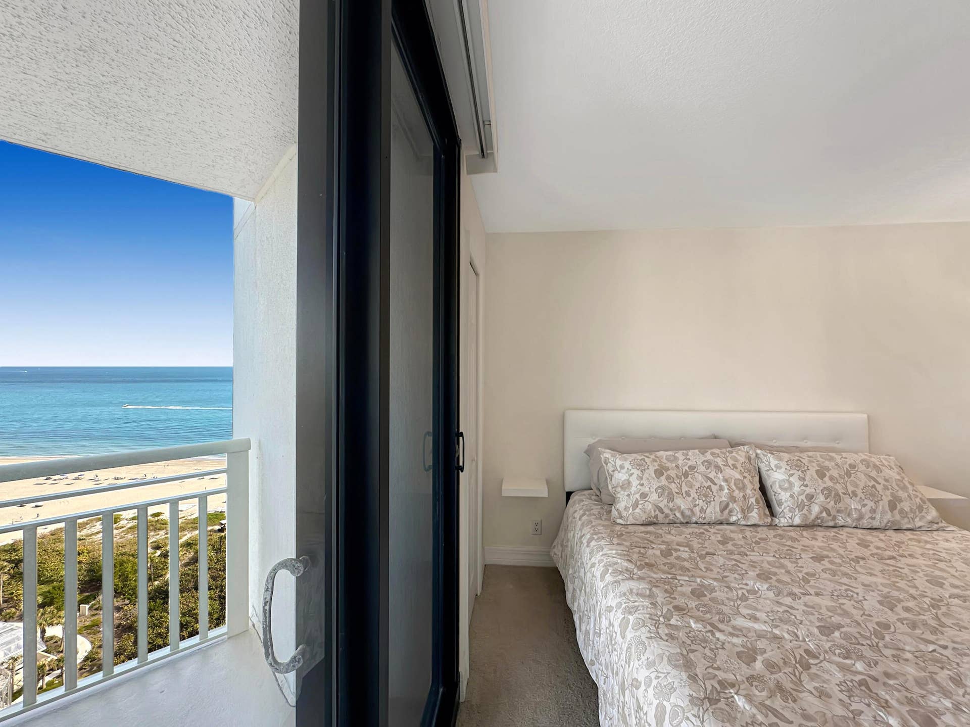 3000 N Ocean Drive, #20 B, Singer Island, FL 33404 Bedroom with Balcony Access