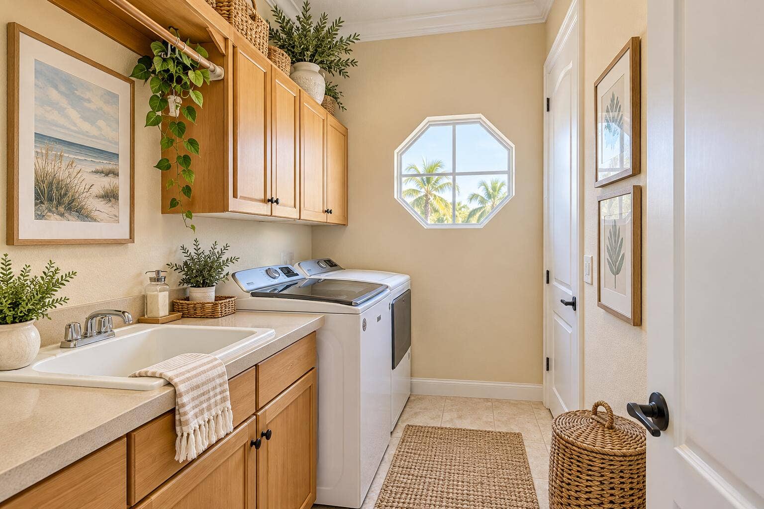 Upstairs laundry room