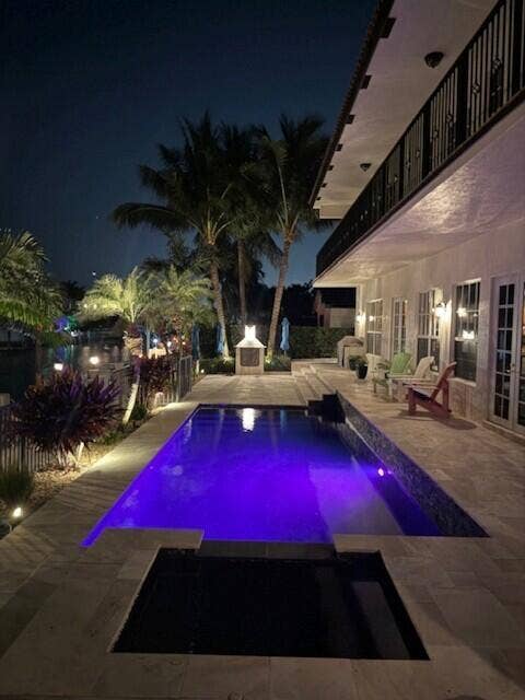 Pool at night