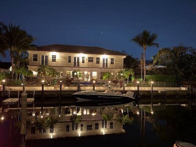 Rear Exterior at night
