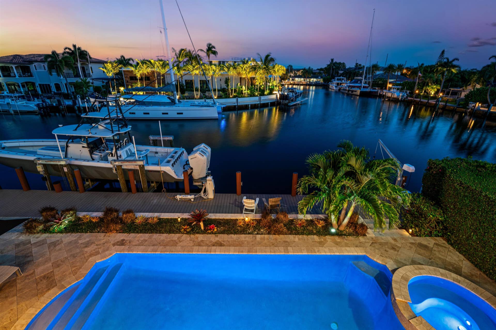 2320 NE 34th Court, Lighthouse Point, FL 33064 BALCONY_TO_POOL_STRAIGHT_SUNSET