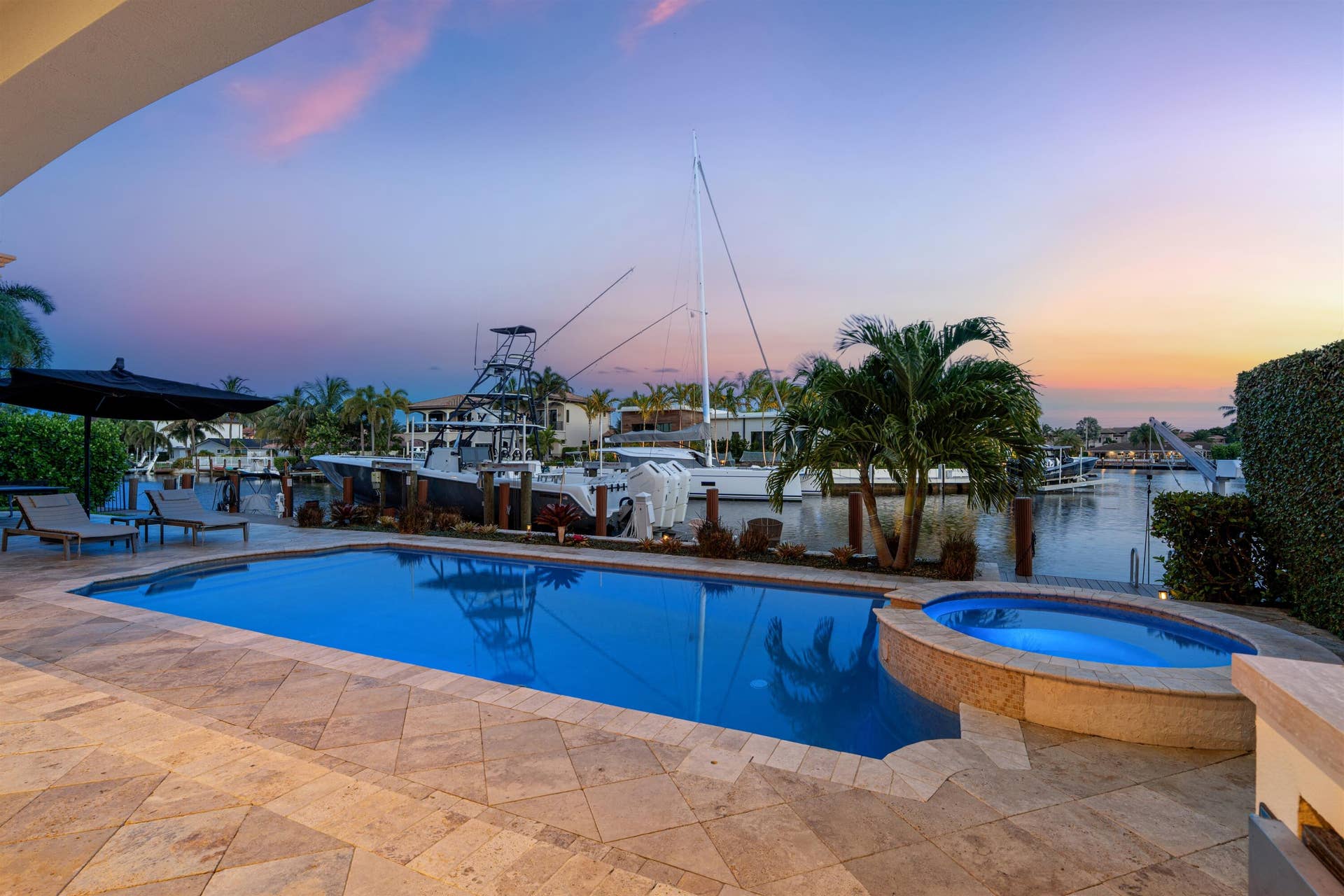 2320 NE 34th Court, Lighthouse Point, FL 33064 POOL_ANGLE_LEFT_SUNSET