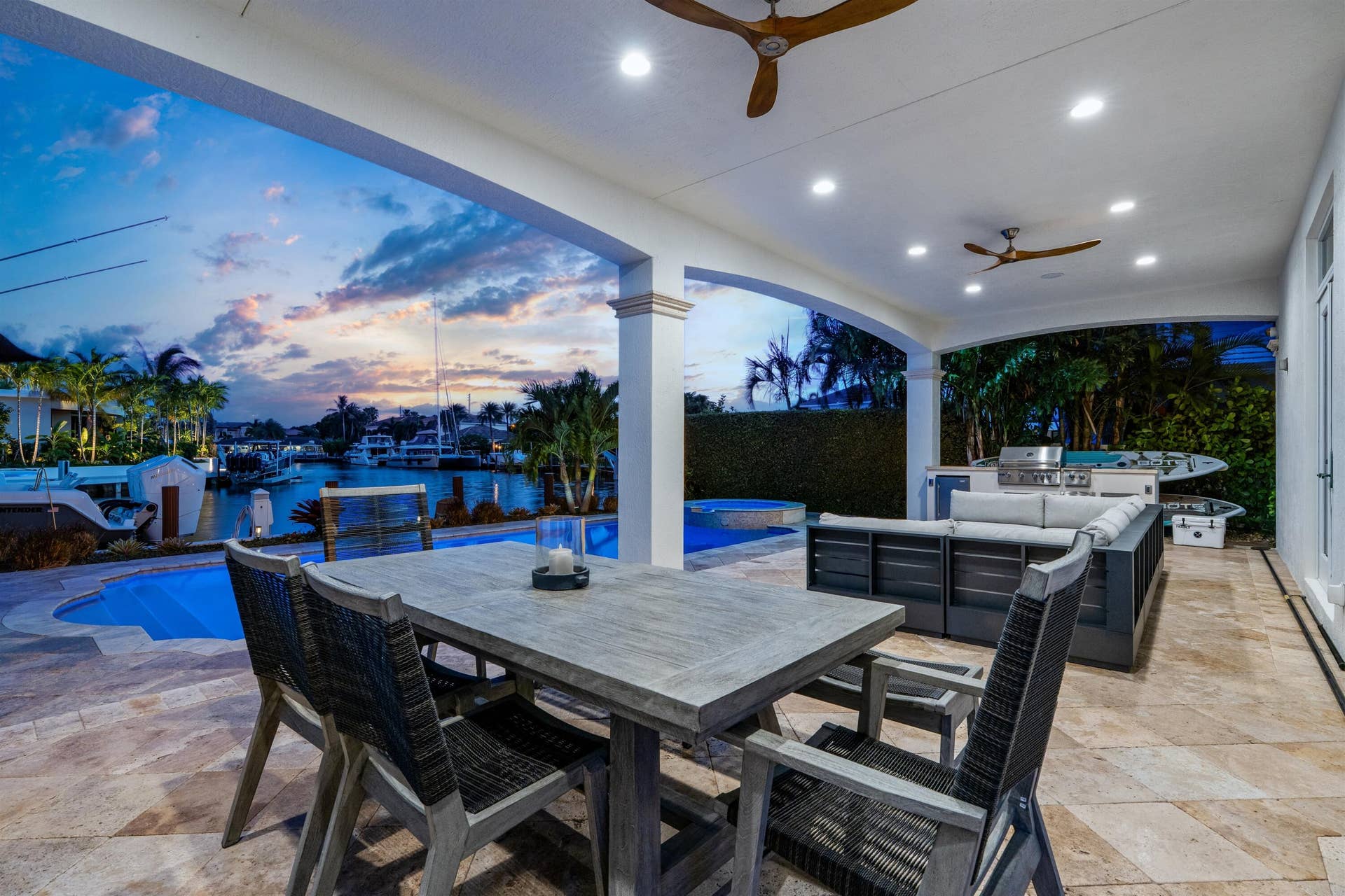 2320 NE 34th Court, Lighthouse Point, FL 33064 PATIO_ANGLE_RIGHT_SUNSET