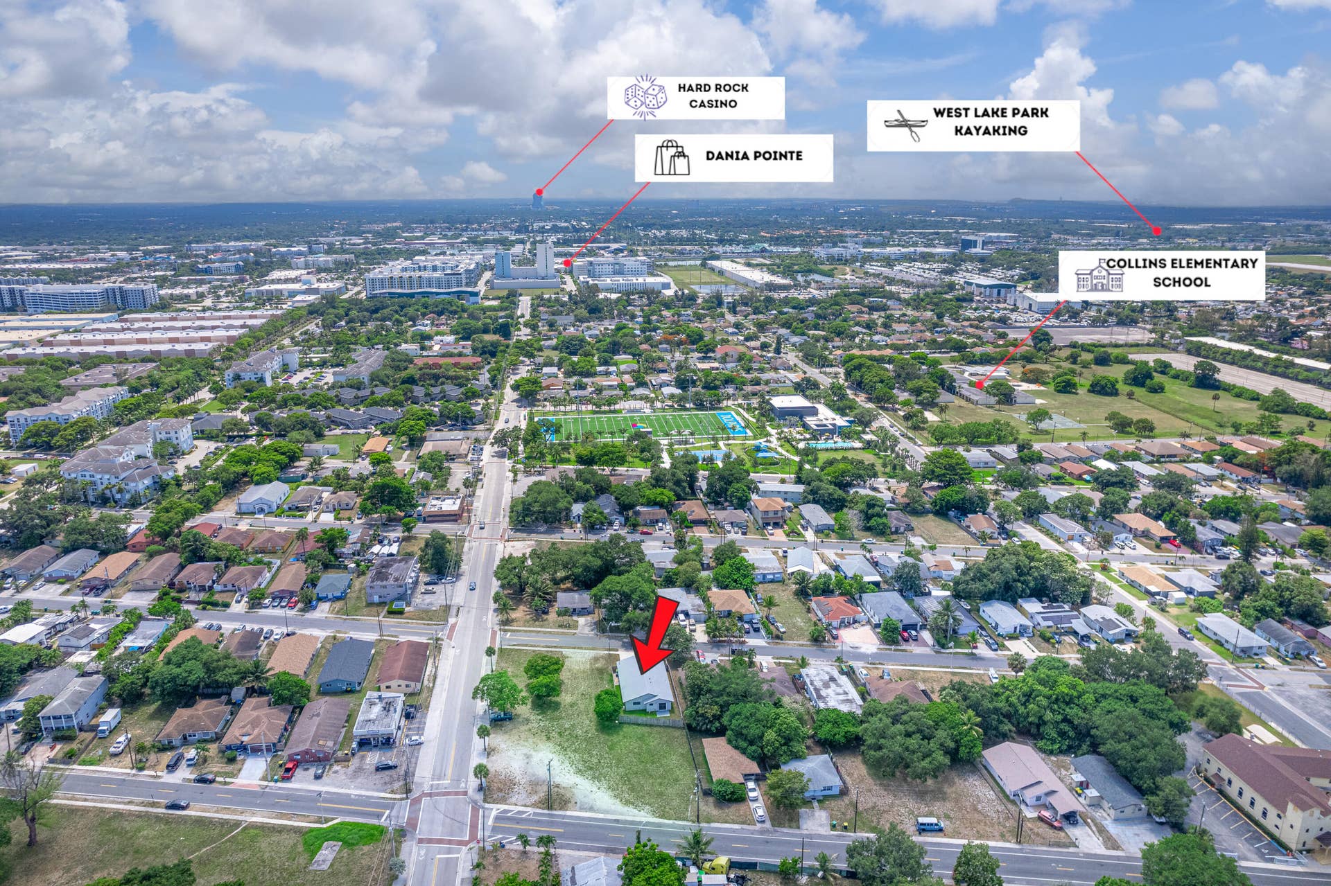 110 NW 6th Avenue, Dania Beach, FL 33004 Aerial