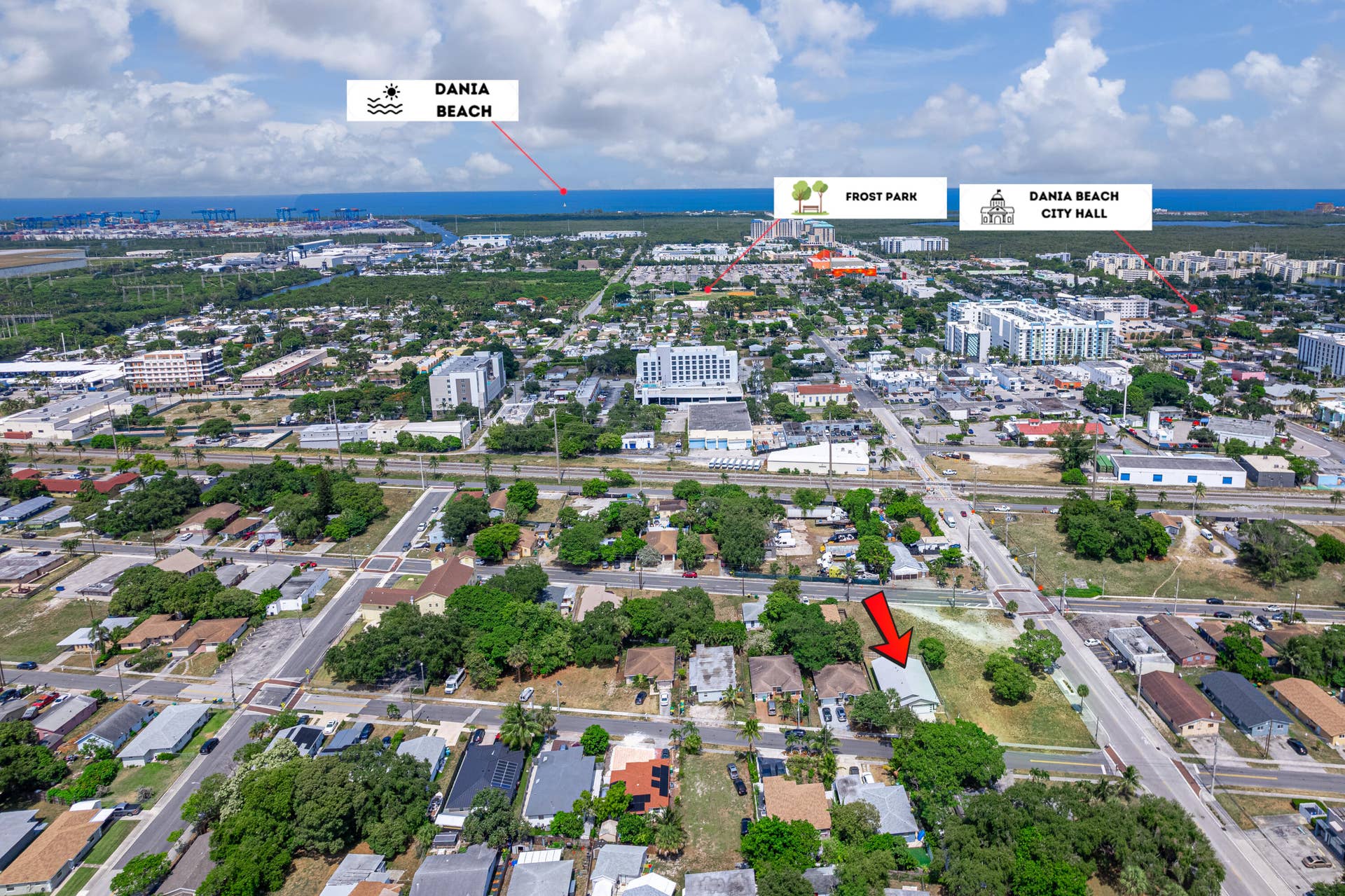 110 NW 6th Avenue, Dania Beach, FL 33004 Aerial