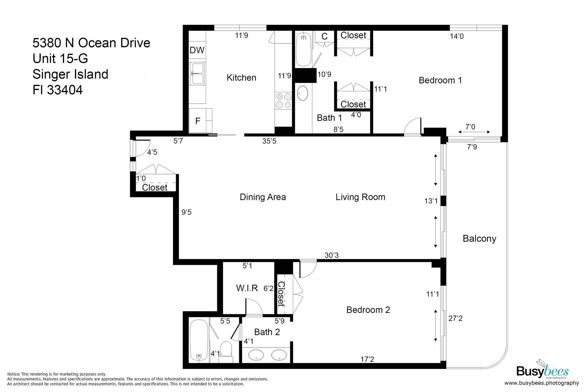 5380 N Ocean Drive N, #5g, Riviera Beach, FL 33404 G Floor Plan