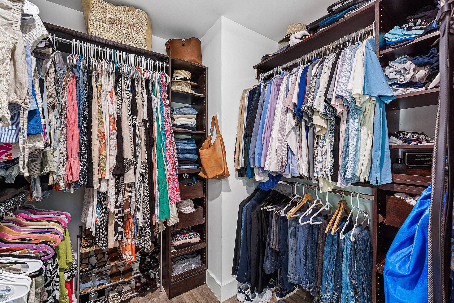 Walk-In Closet with Additional Shelves & Drawers Not Shown.