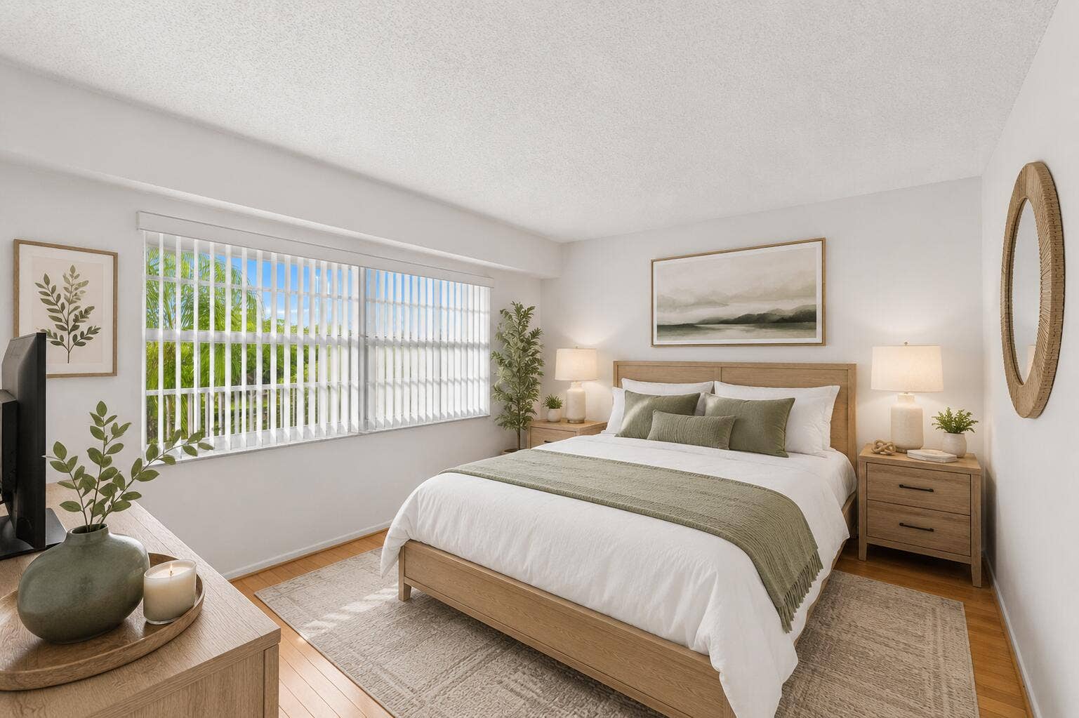 Virtually staged bedroom 2. A Private Guest Retreat Designed for Comfort.