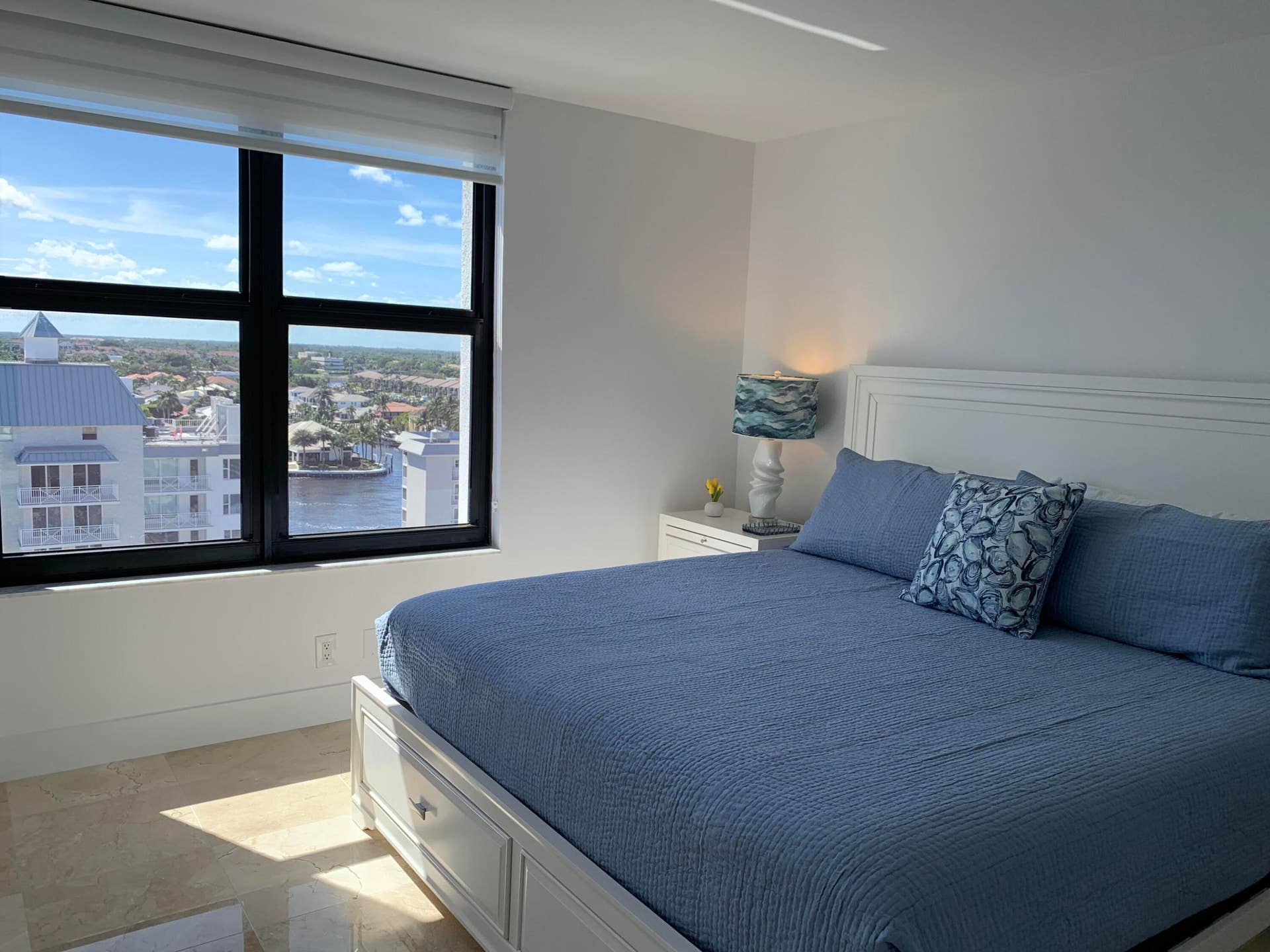 3115 S Ocean Boulevard, #1002, Highland Beach, FL 33487 Guest bedroom with intracoastal views