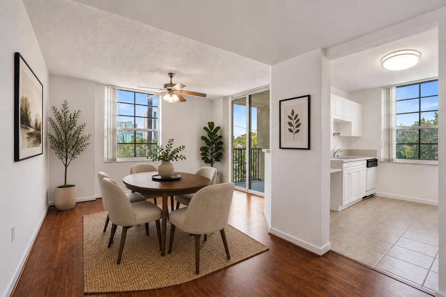520 SE 5 Avenue, #1203, Fort Lauderdale, FL 33301 Virtually Staged dining Room