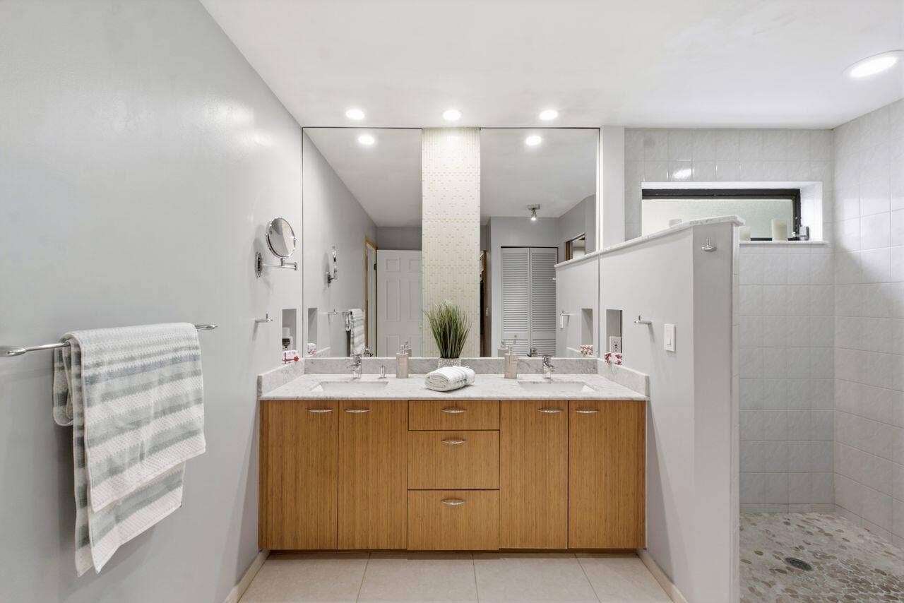Primary bathroom double sink