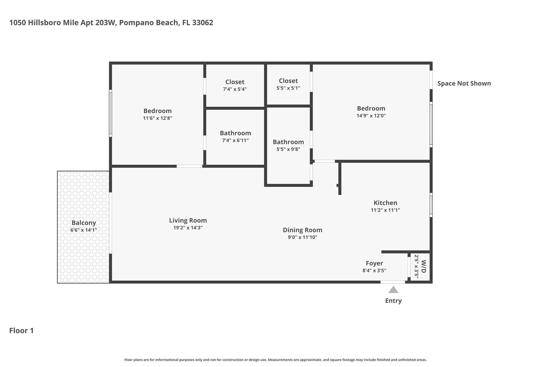 1050 Hillsboro Mile, #403w, Hillsboro Beach, FL 33062 Floor Plan