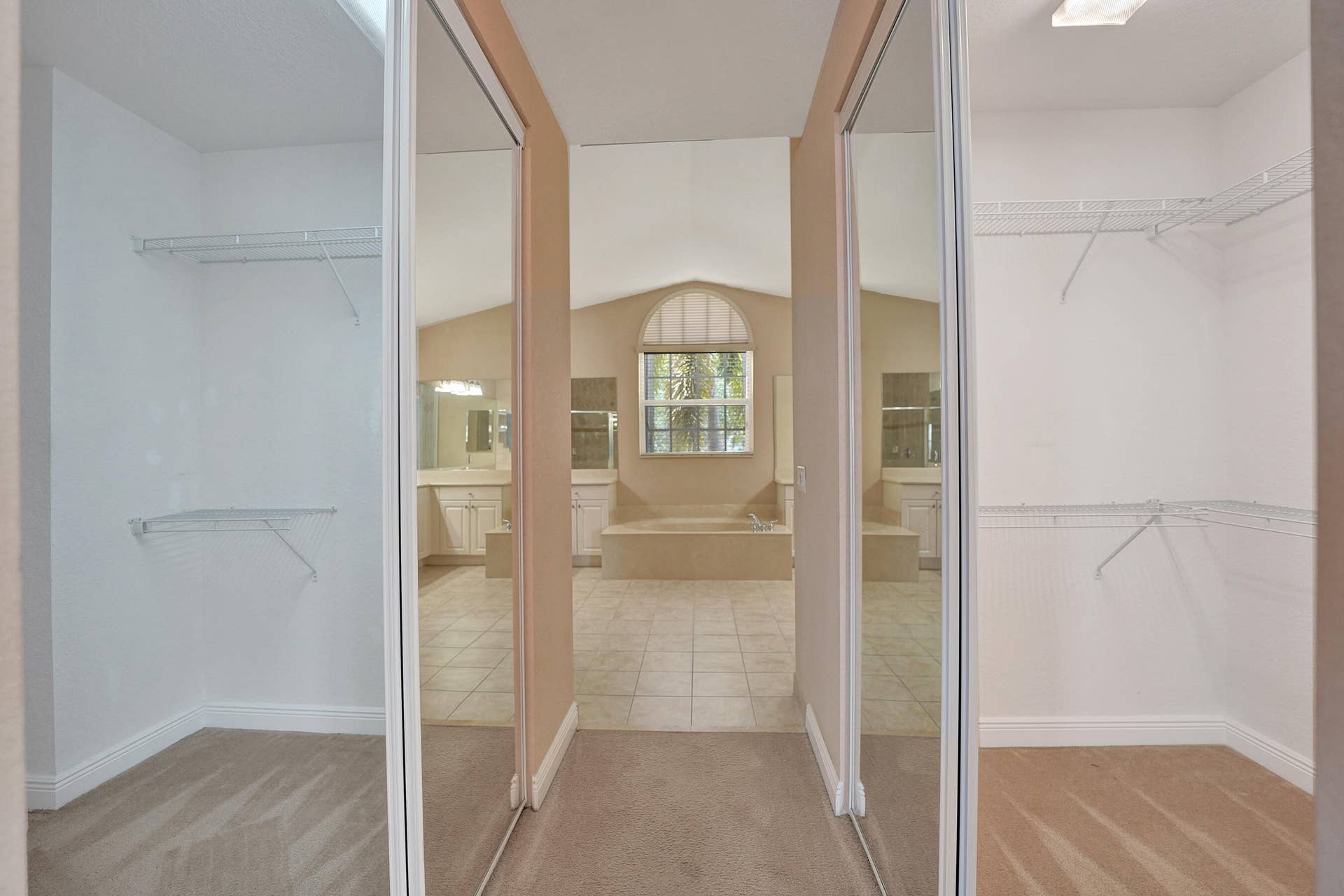 Dual walk in closets