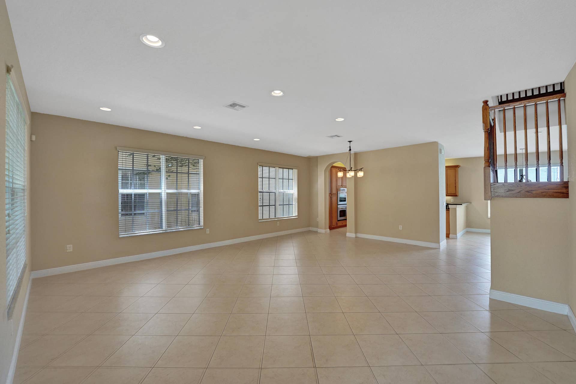 Open concept living/dining room