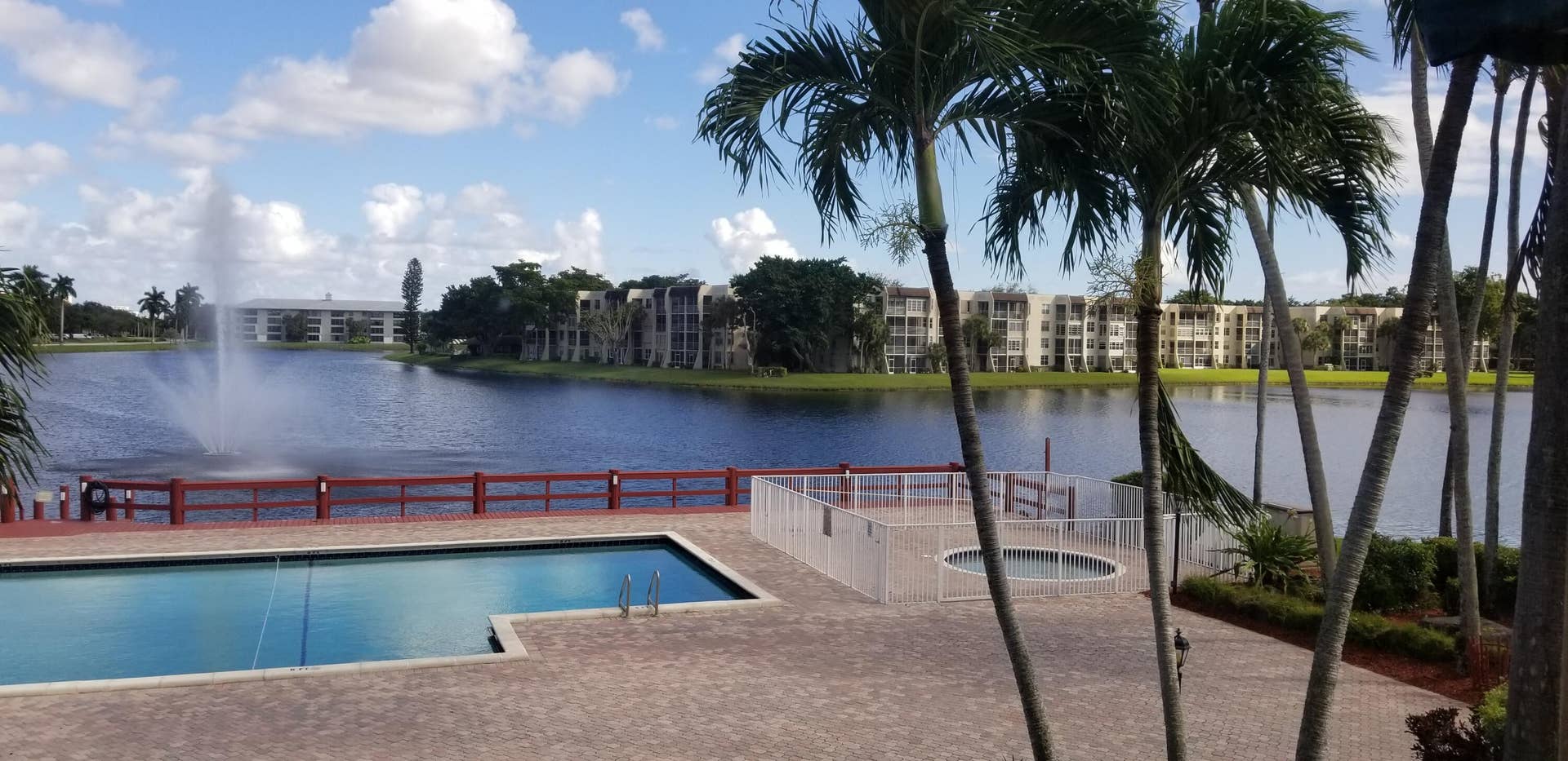 Kids pool and big pool lake & fountain.