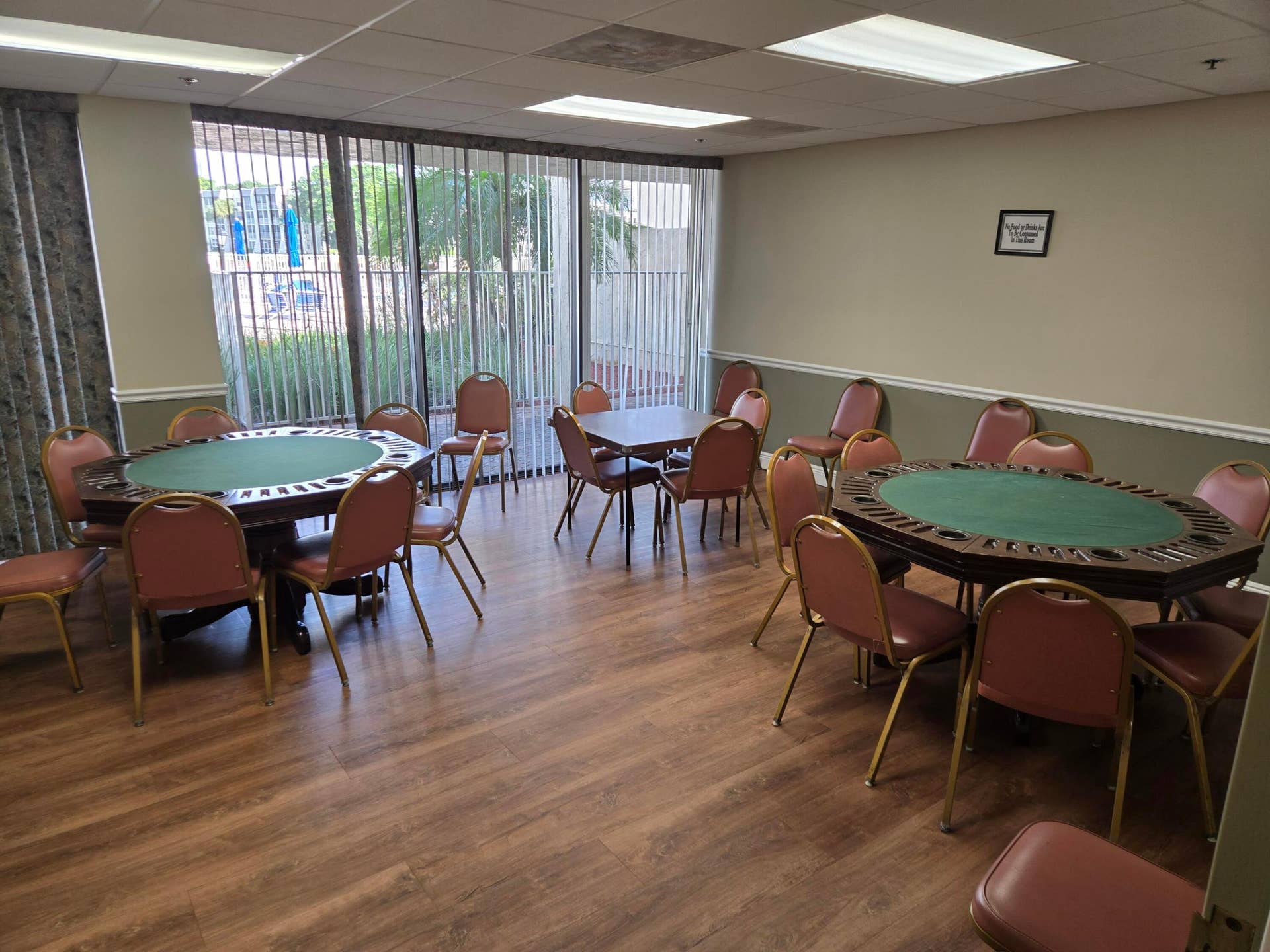 One of the many card rooms.