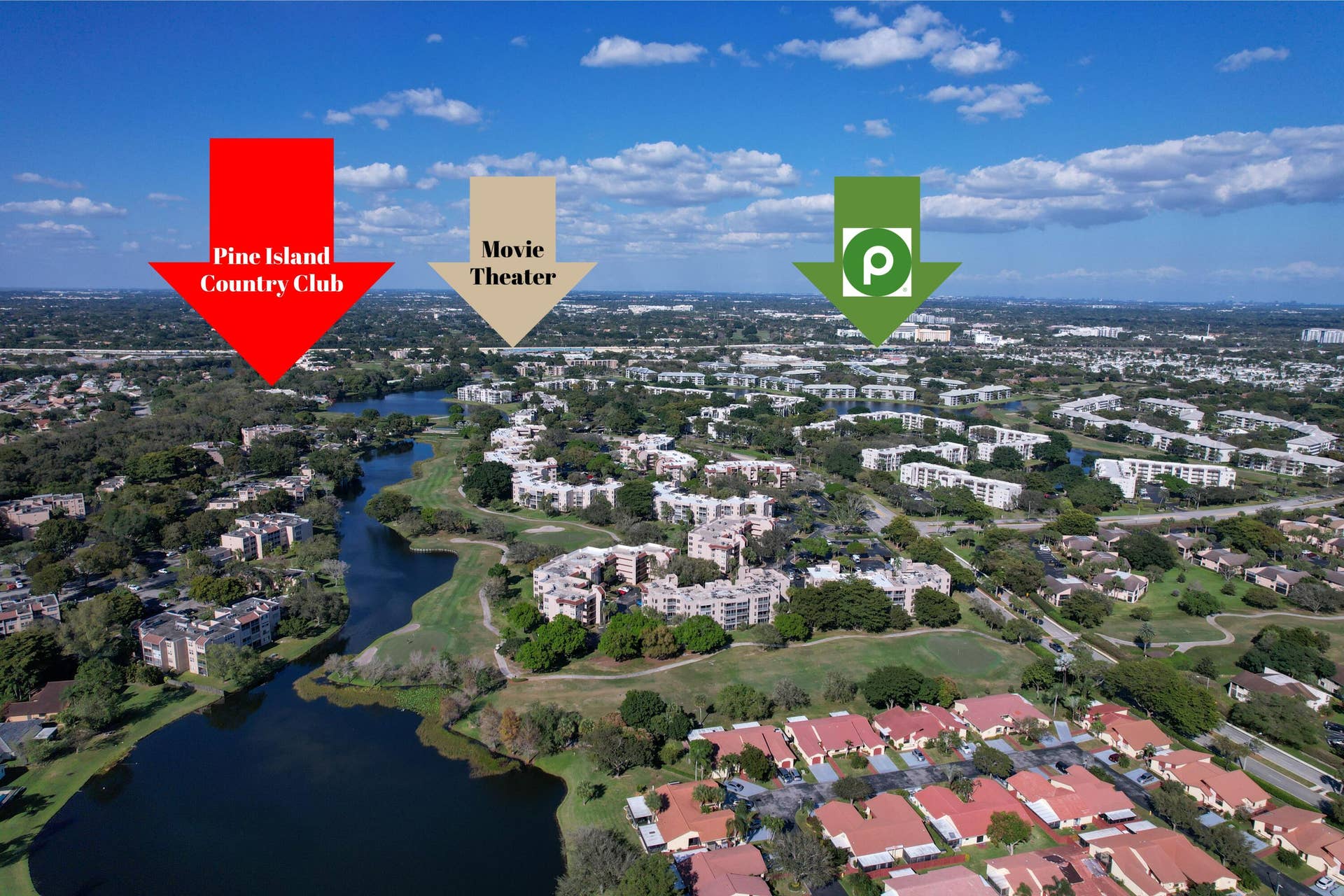 The Country Club, Movie Theater and Publix at the end of the Street you never leave your neighborhood.