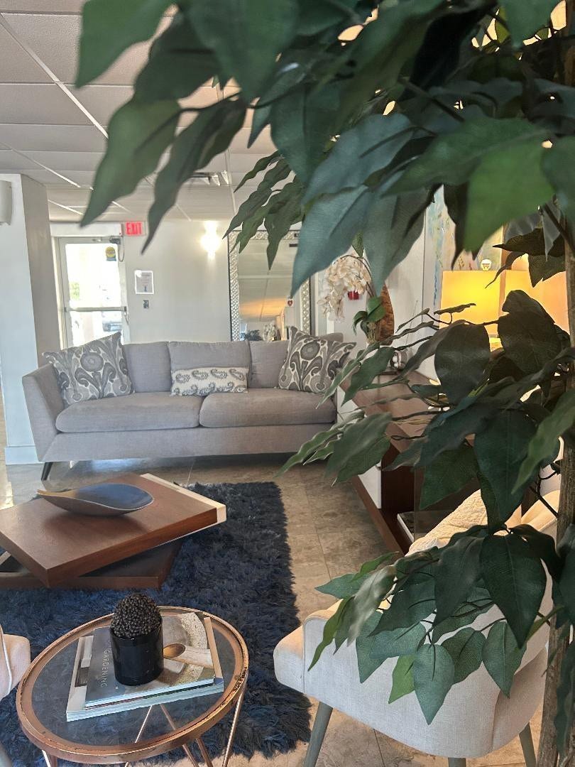 550 Bayshore Drive, #102, Fort Lauderdale, FL 33304 furnished, security enterence, full length windows, five doors to exit building,