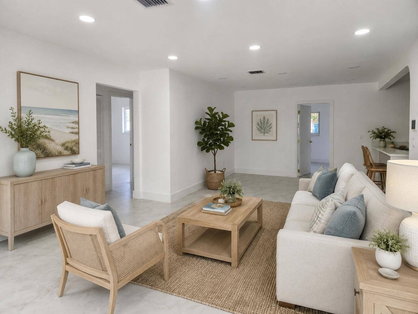 401 SE 1st Avenue, Pompano Beach, FL 33060 Living room -Staged example
