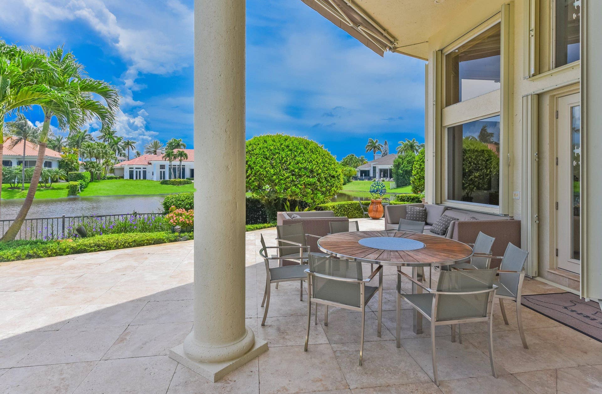 6949 Lake Estates Court, Boca Raton, FL 33496 covered loggia